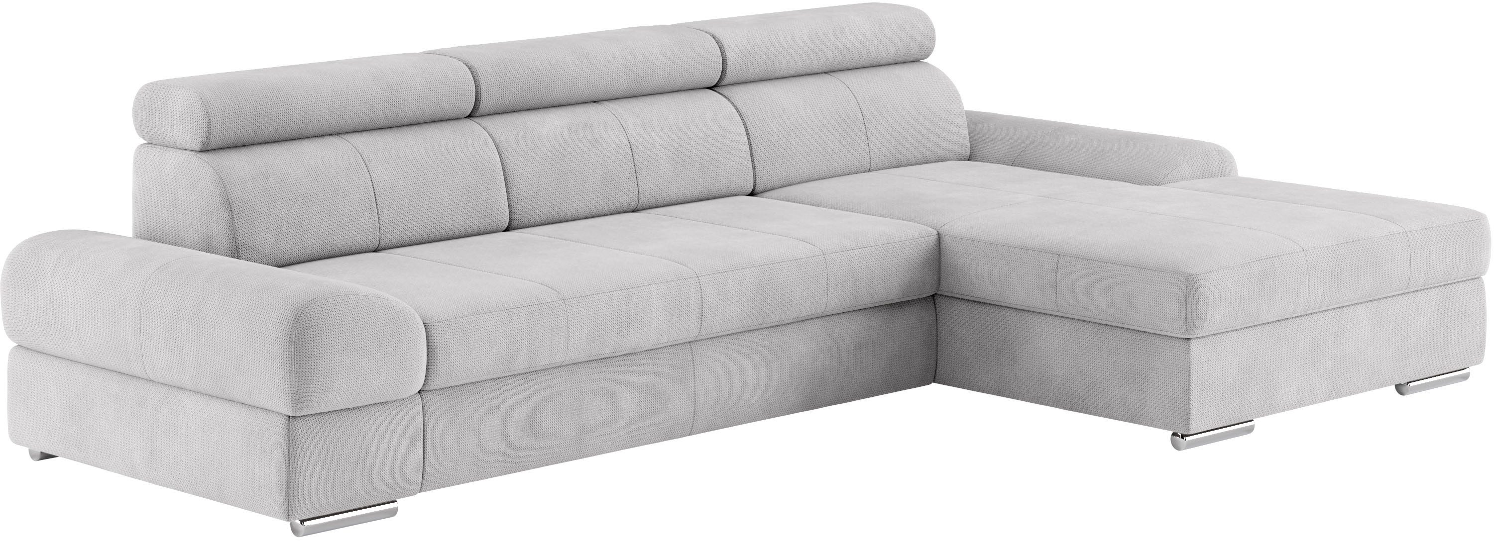 sit&more Hoekbank Broadway L-vorm met verstelbare hoofdsteun, naar keuze met slaapfunctie