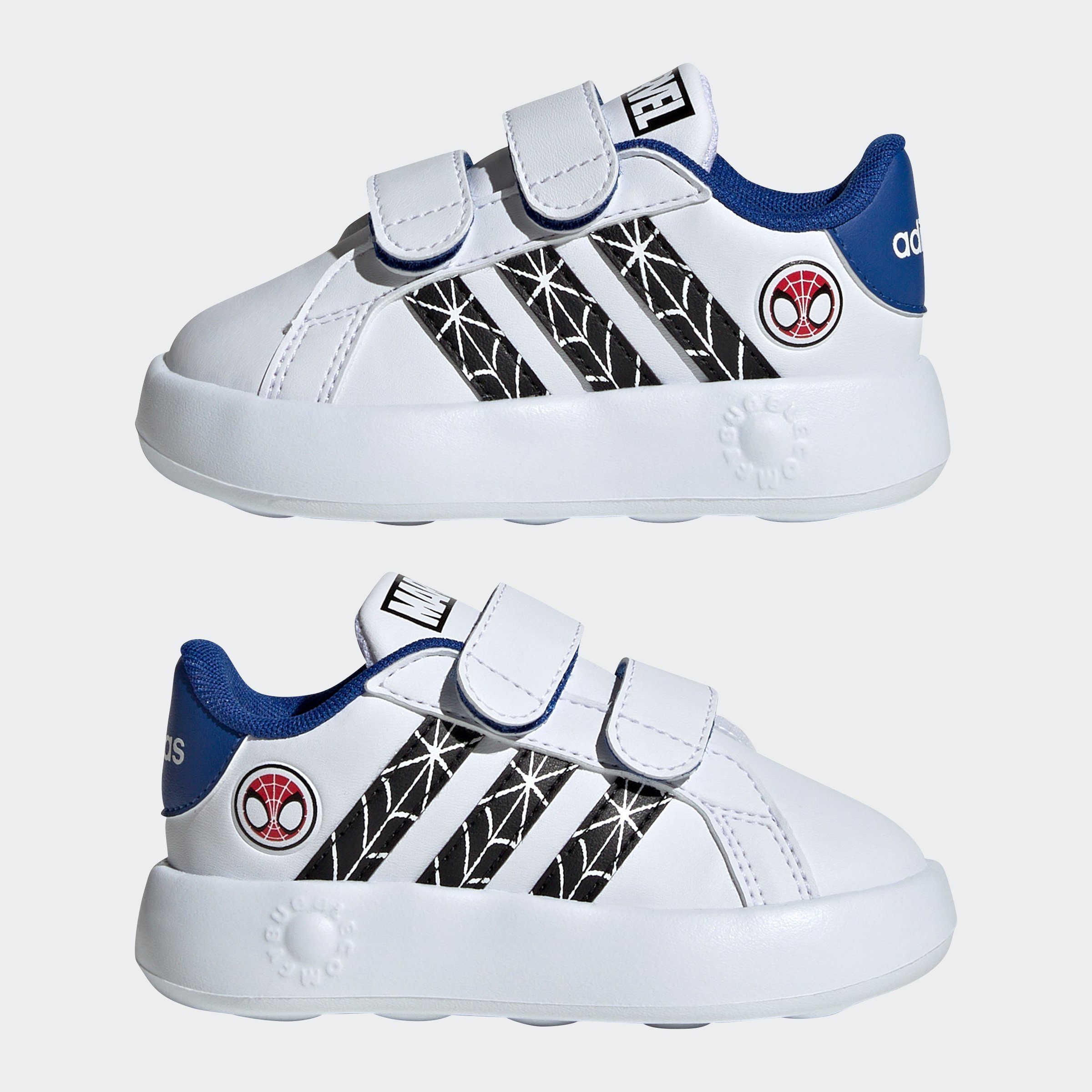 adidas Sportswear Klittenbandschoenen ADIDAS MARVEL SPIDER-MAN KINDER GRAND COURT SCHOEN Design geïnspireerd op de adidas Superstar, voor kinderen