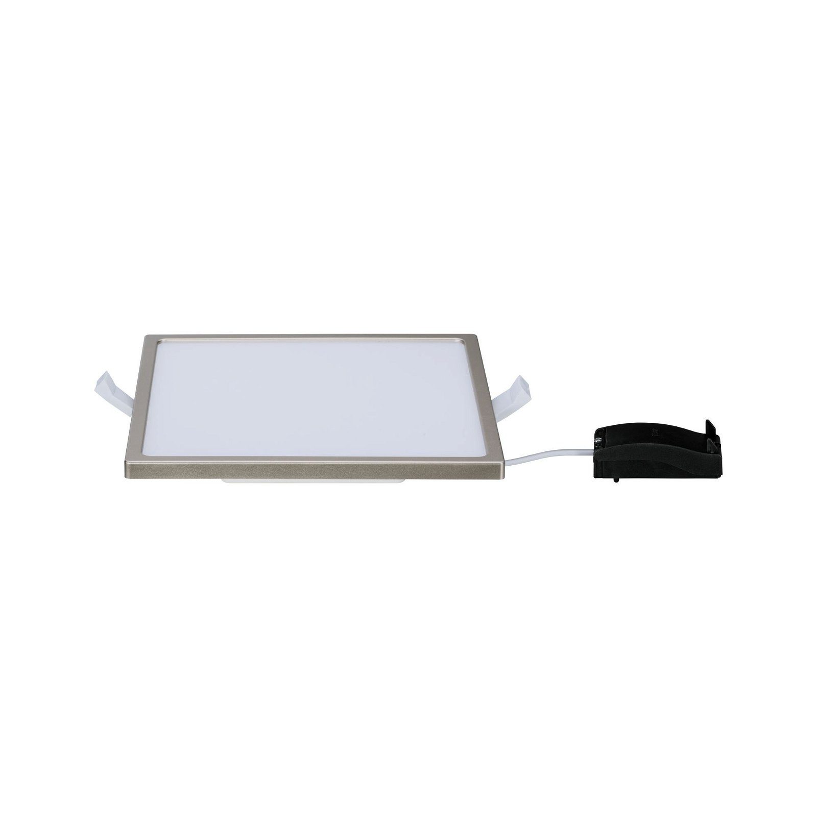 Paulmann Ledinbouwlamp Areo vierkant 180x180mm 11W 770lm 3000K Mat nikkel IP23 Plafondmontage (1 stuk)
