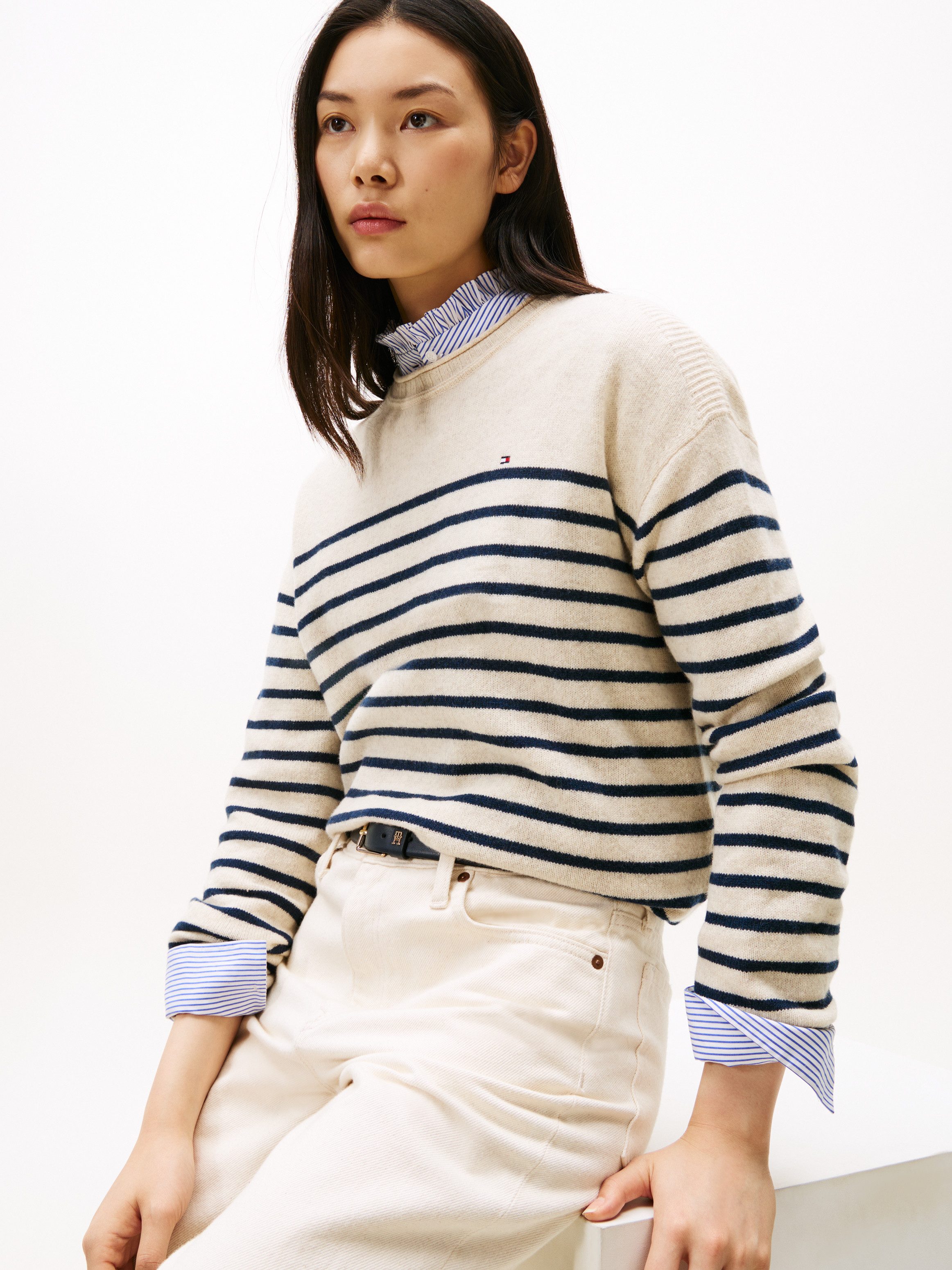 Tommy Hilfiger Gebreide trui SOFT WOOL RLXD C-NK LS SWT