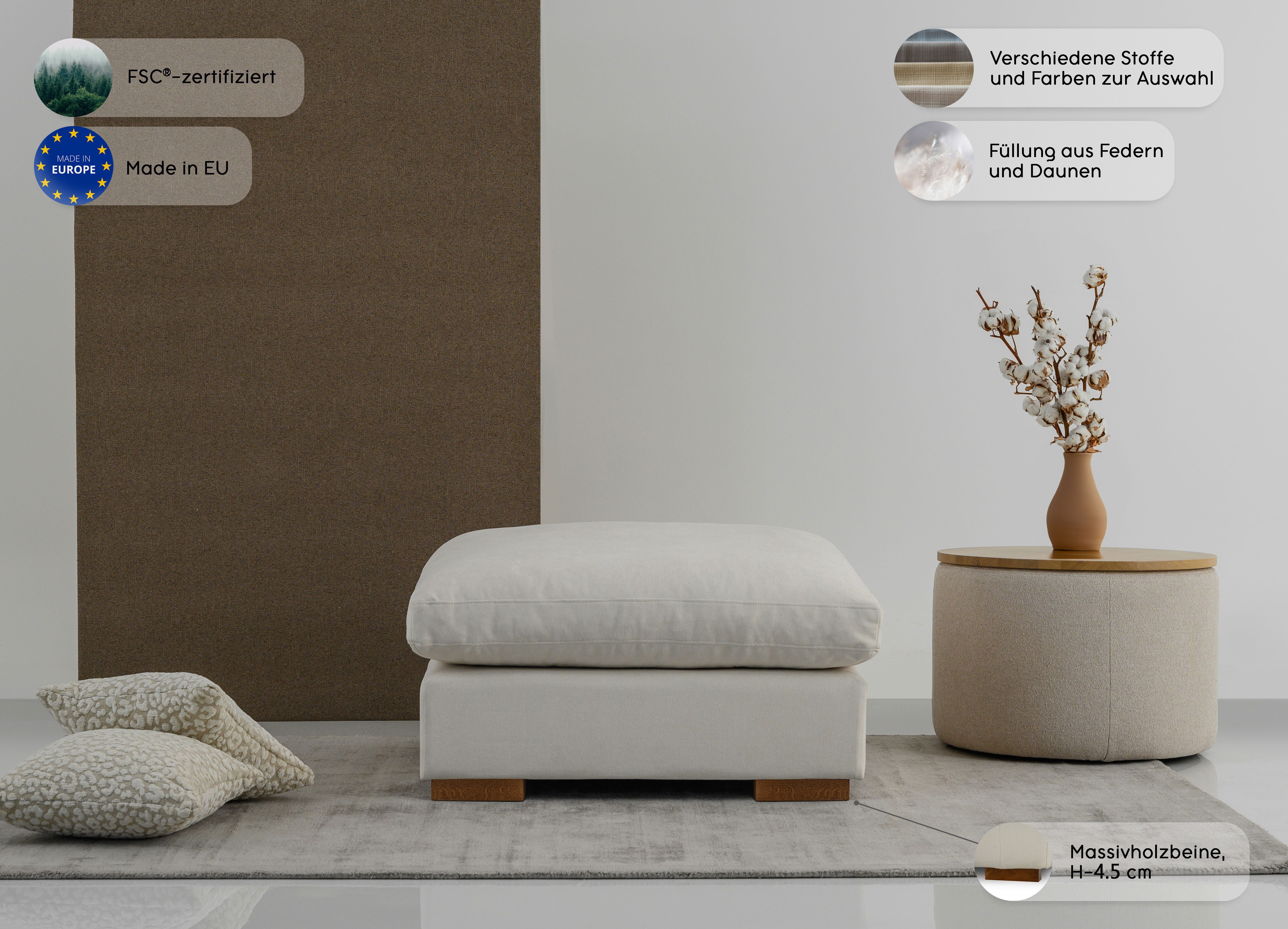 Guido Maria Kretschmer Home&Living Hocker Pantin met veren en dons