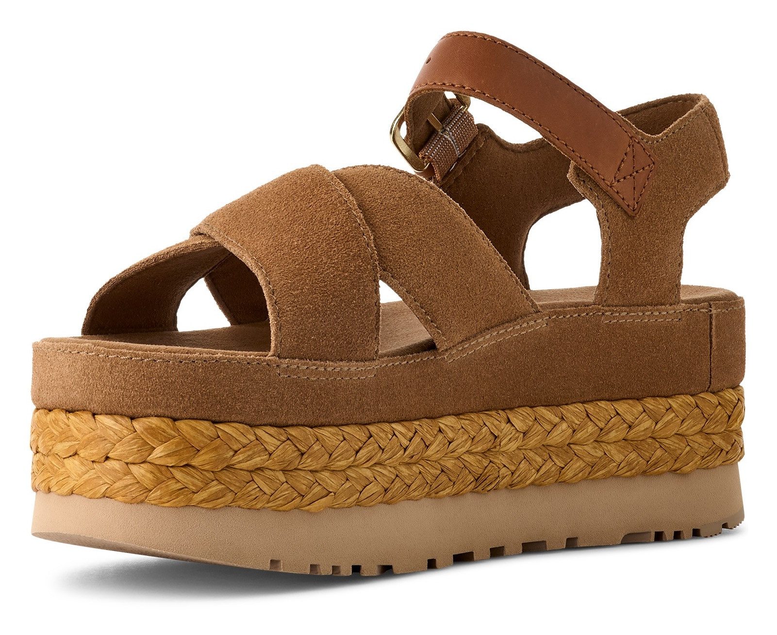 UGG Plateausandalen AUBREY ANKLE STRAP , sandalette, sleehak sandaal met verstelbaar riempje