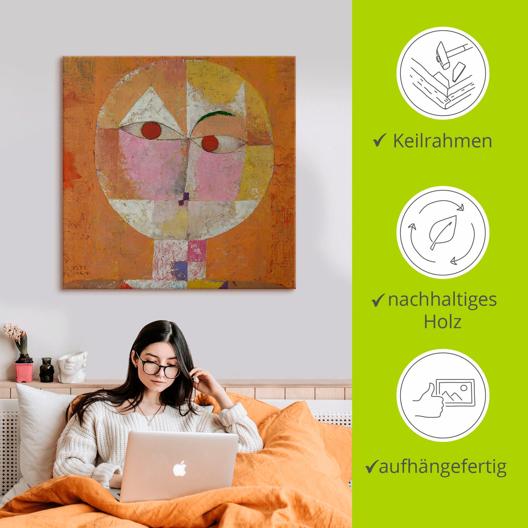 Artland Artprint Senecio als artprint van aluminium, artprint voor buiten, artprint op linnen, poster in verschillende maten. maten