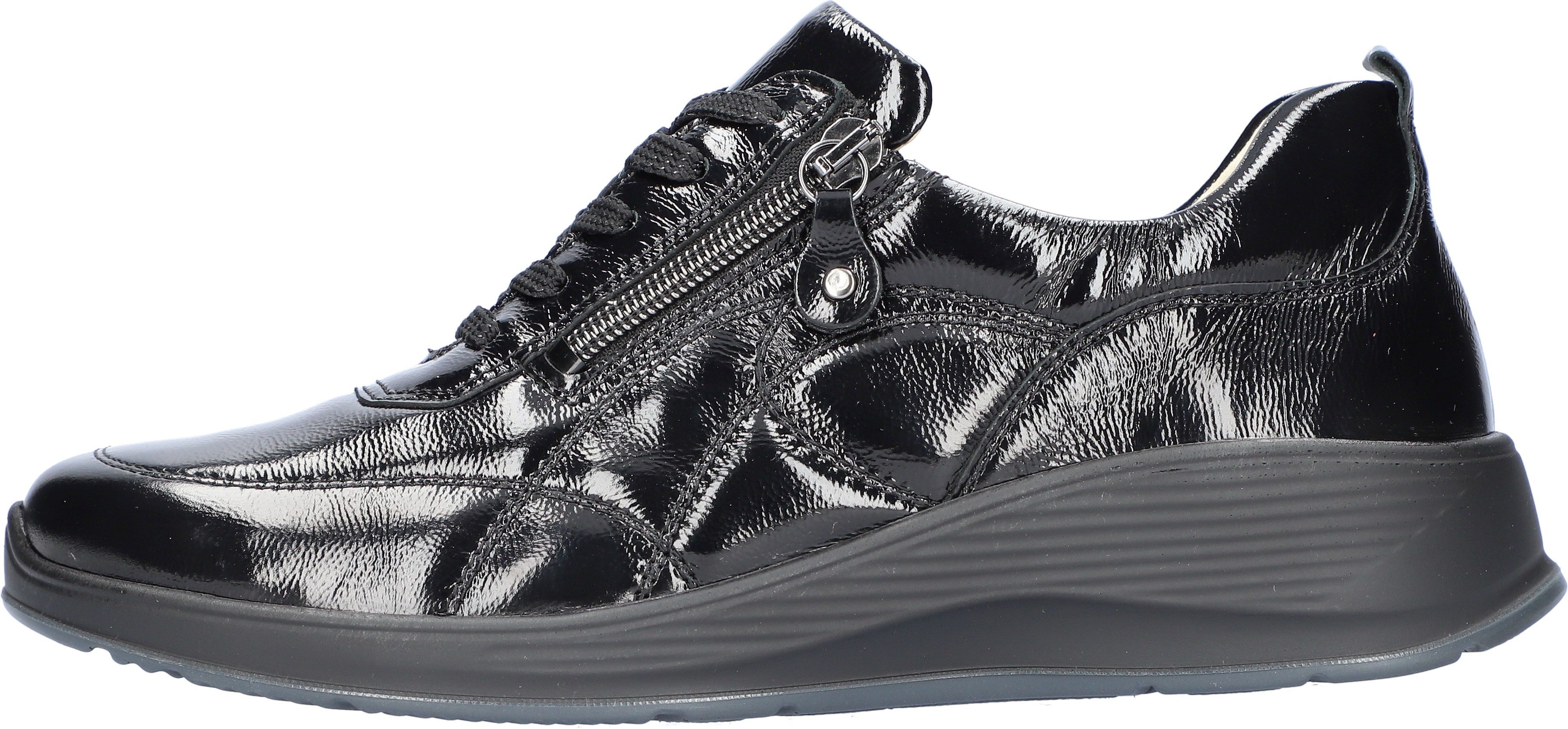 Waldläufer Sneakers Kalea comfortabele schoen, lage schoen, veterschoen met rits, k-breedte