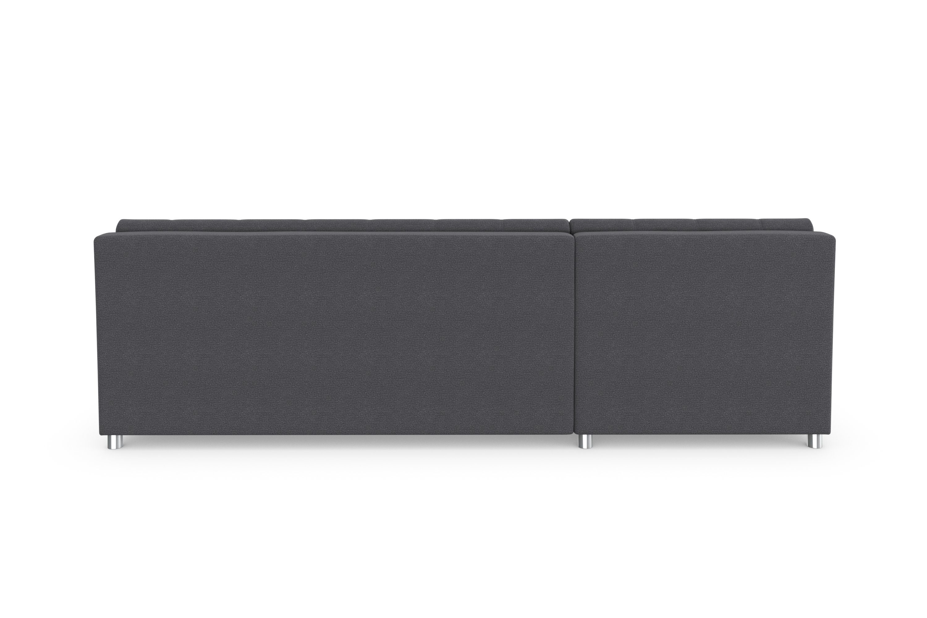 DOMO collection Hoekbank Treviso veel bekledingen, ook in cord, L-vorm, B/D/H: 267/80/83 cm optioneel met slaapbank functie, incl. sierkussens, hoogwaardig doorgestikt patroon