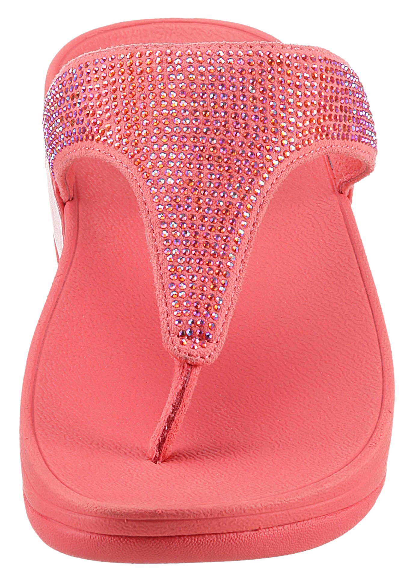 Fitflop Dianets LULU CRYSTAL EMBELLISHED TOE-POST SANDALS - HOTFIX sleehak, zomerschoen, teen-scheider met zachte teenband