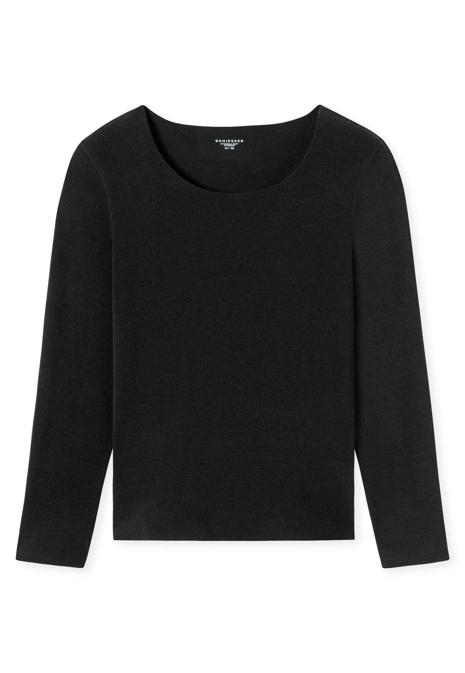 Schiesser Shirt met lange mouwen INVISIBLE SOFT WARMING met open gesneden randen en platte naden