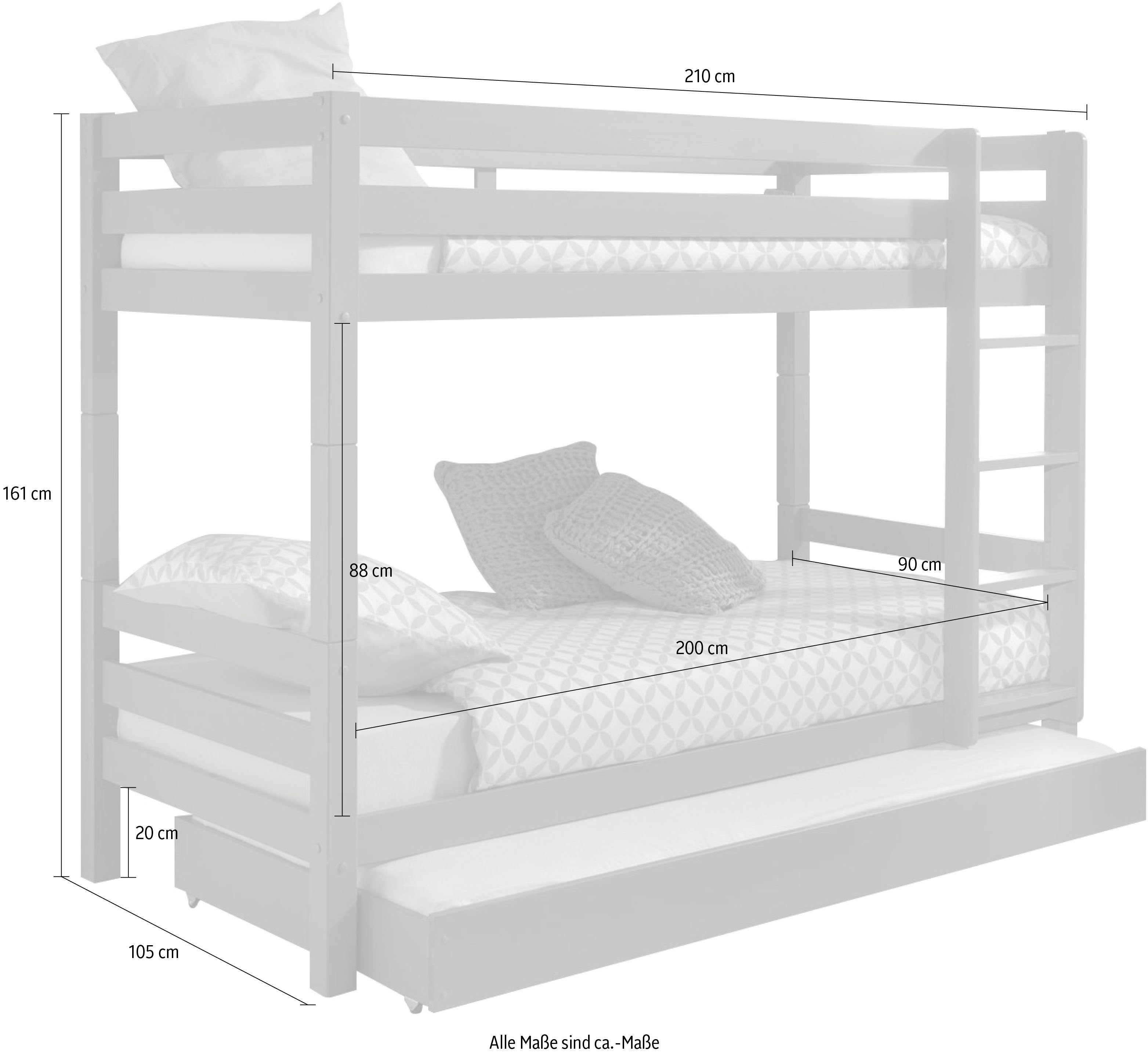 Vipack Stapelbed PINO naar keuze met onderbedlade