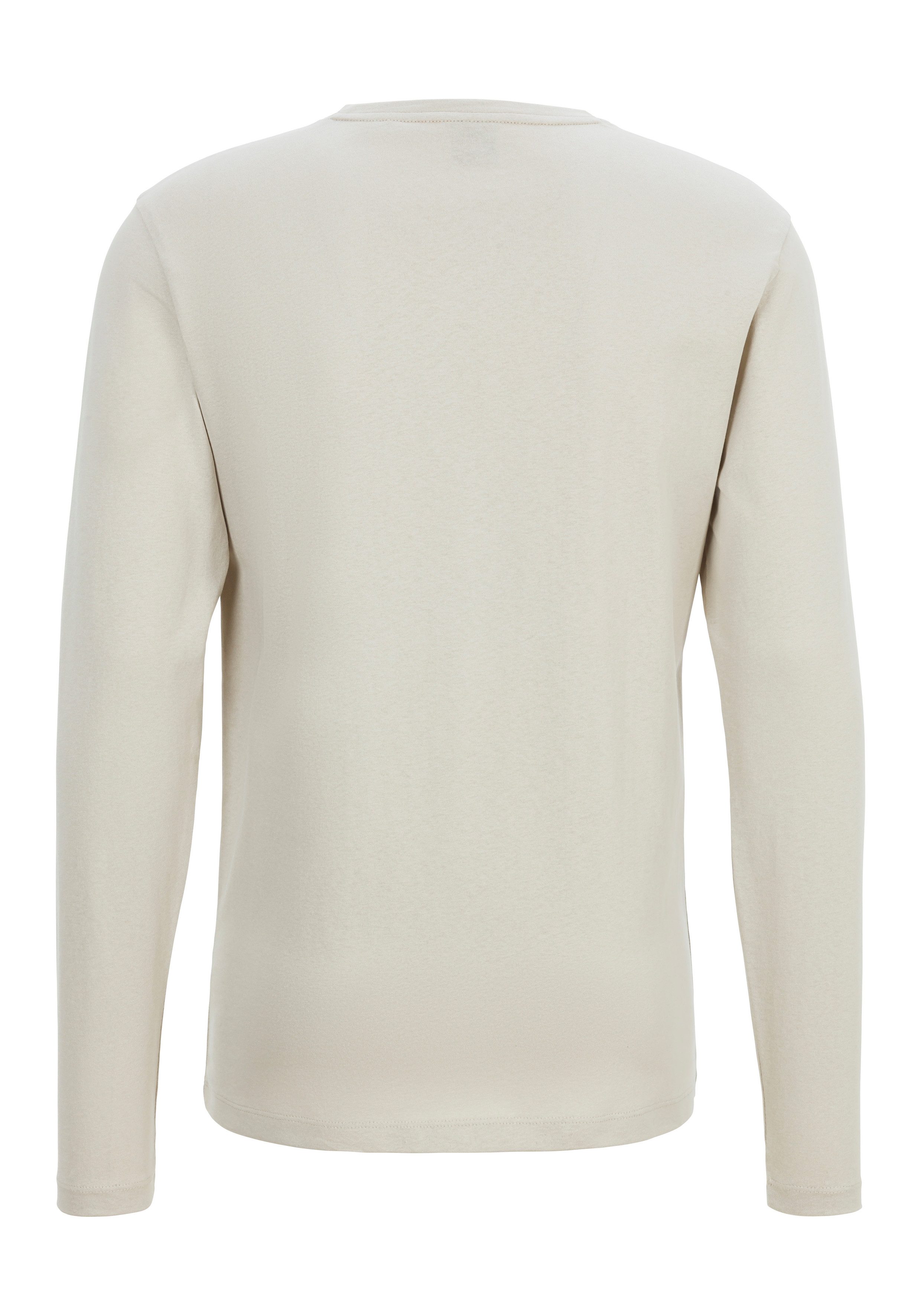 Boss Orange Shirt met lange mouwen Tacks met merkembleem op de borst
