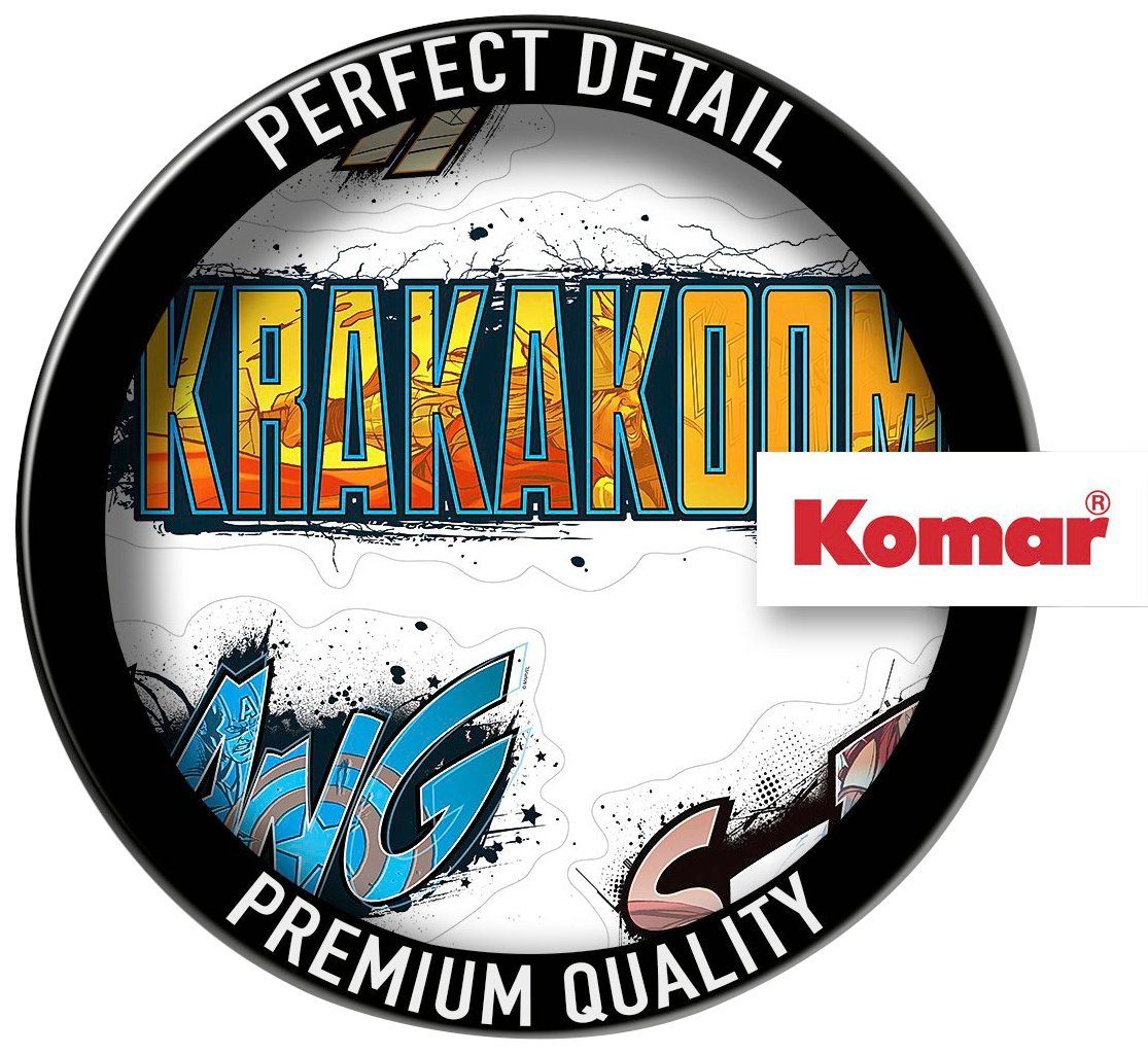Komar Wandfolie Avengers Sounds - afm. 50 x 70 cm zelfklevend, wandstickers, kinderkamer (6-delig)