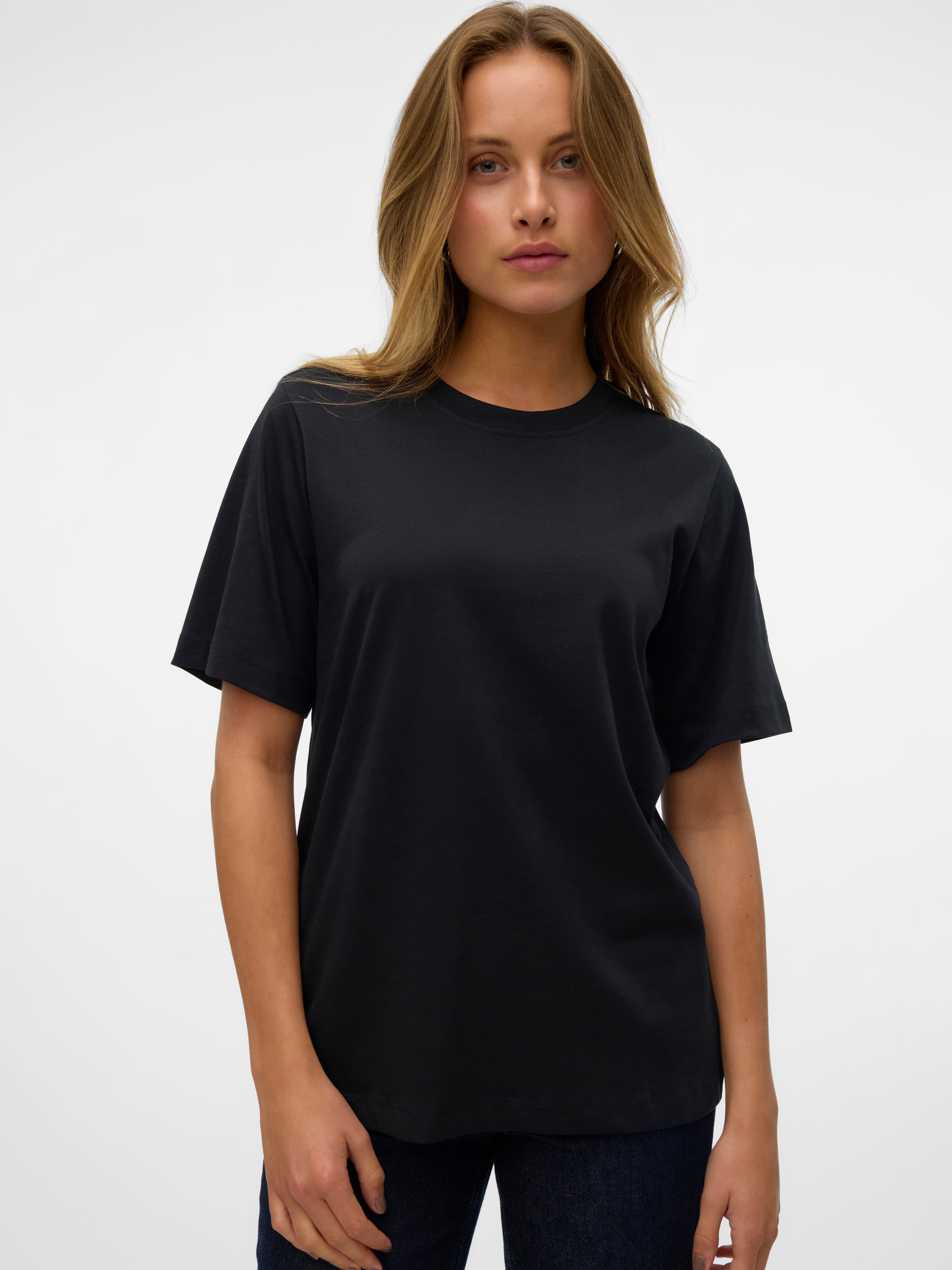 Vero Moda Shirt met korte mouwen VMDEMI SS O-NECK TOP JRS