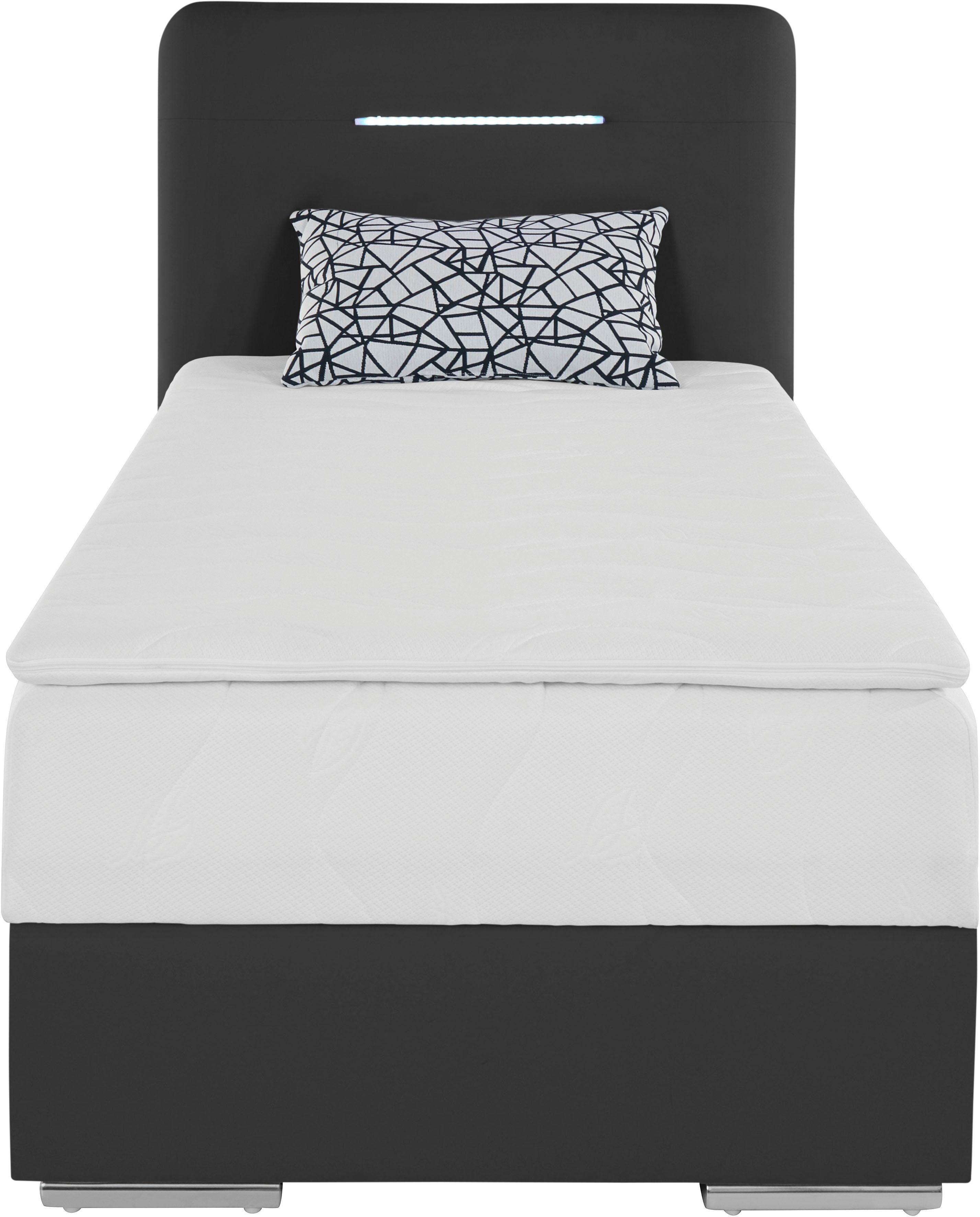 COTTA Boxspring Lighstar inclusief ledverlichting, topmatras, bedkist en sierkussen
