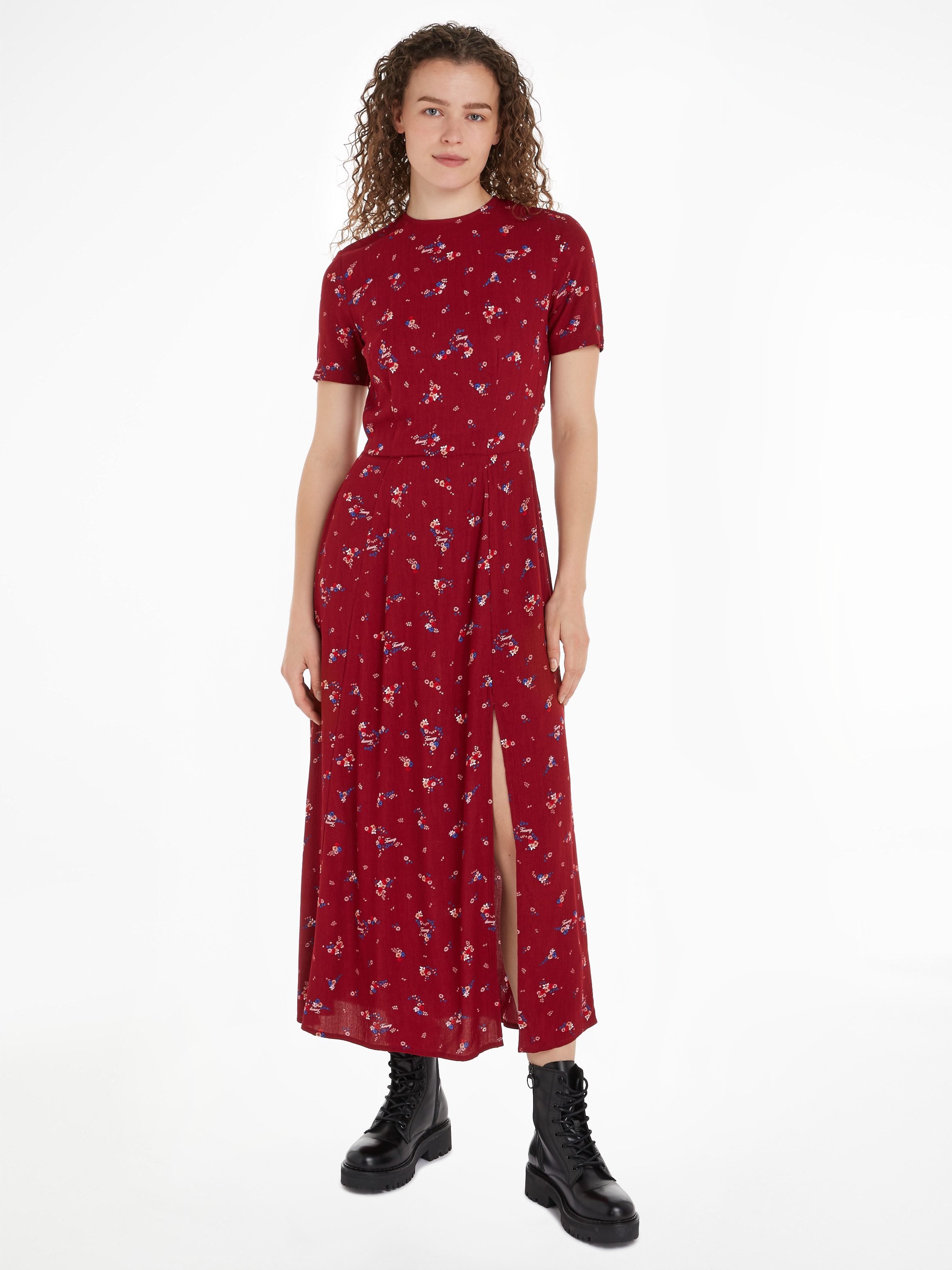 TOMMY JEANS Blousejurk TJW FLORAL MIDI DRESS