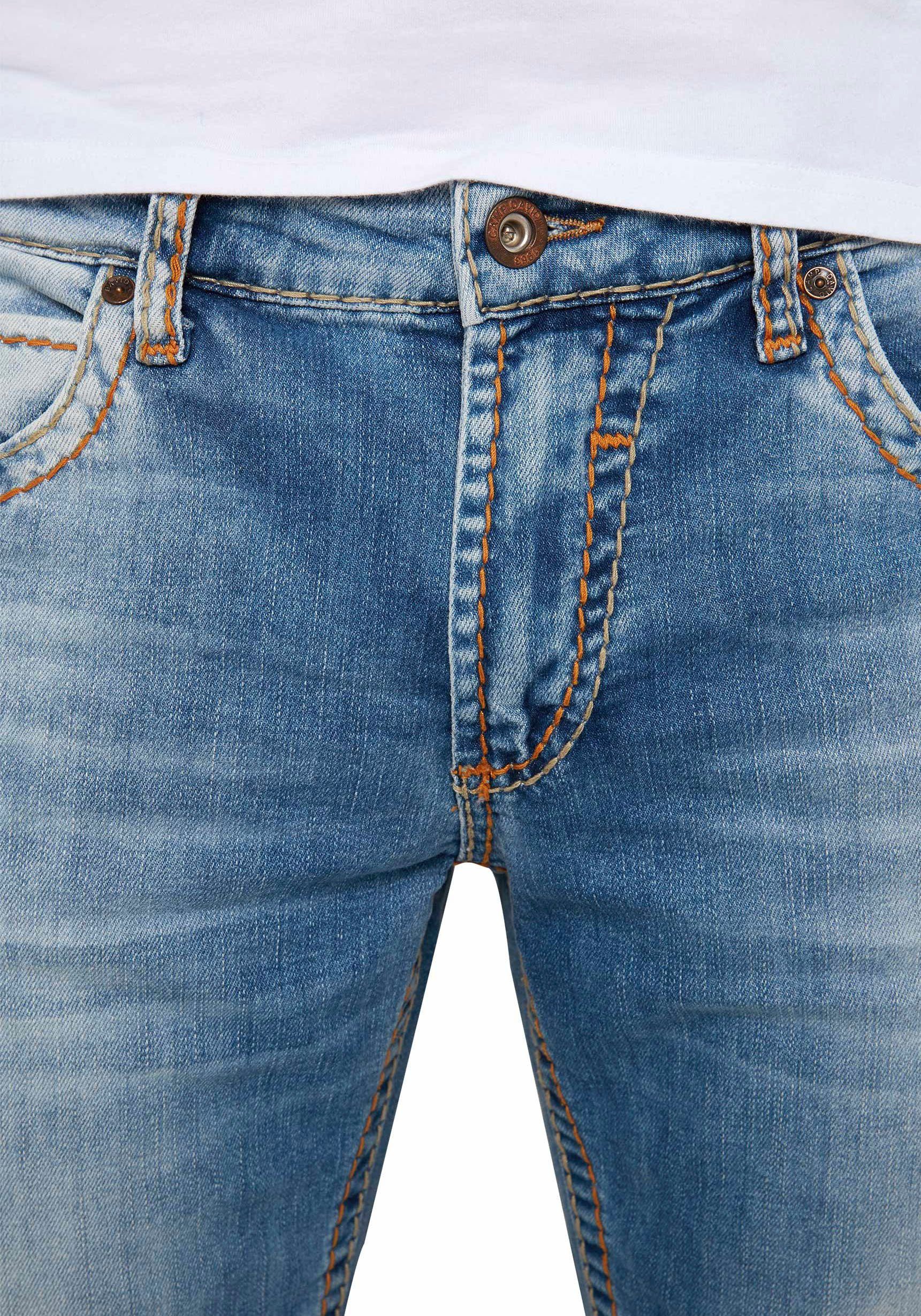 CAMP DAVID Straight jeans NI:CO:R611 met opvallende stiknaden