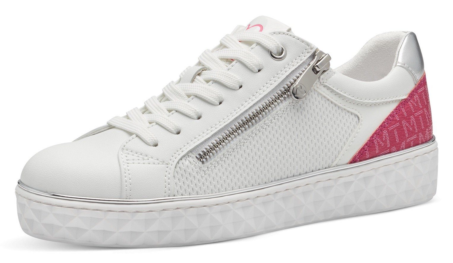 Marco Tozzi Plateausneakers Line , vrijetijdsschoen, lage schoen, veterschoen met zijrits