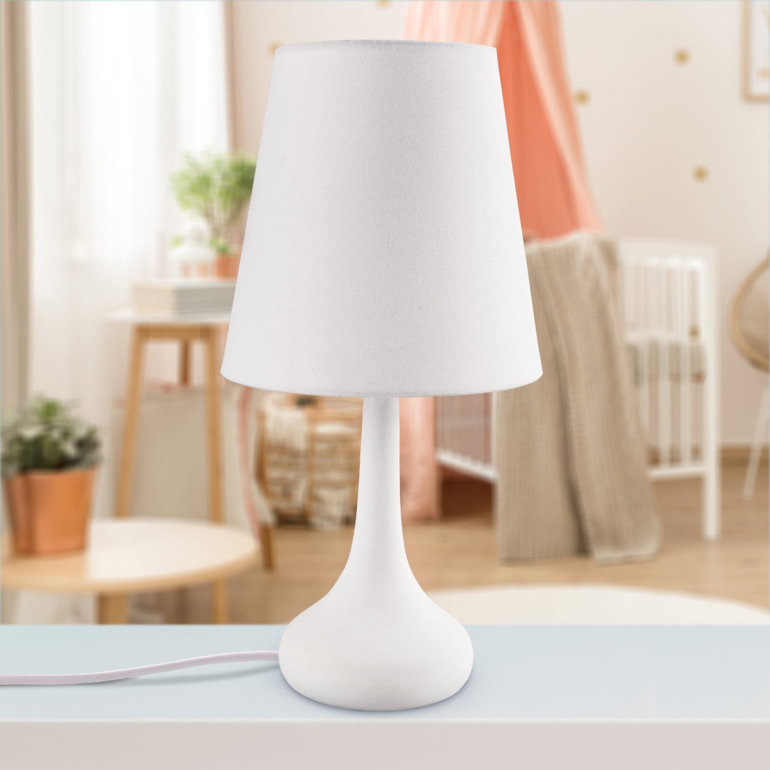 Paco Home Tafellamp Hela LED E14 lamp, tafellamp voor kinderkamer en woonkamer modern