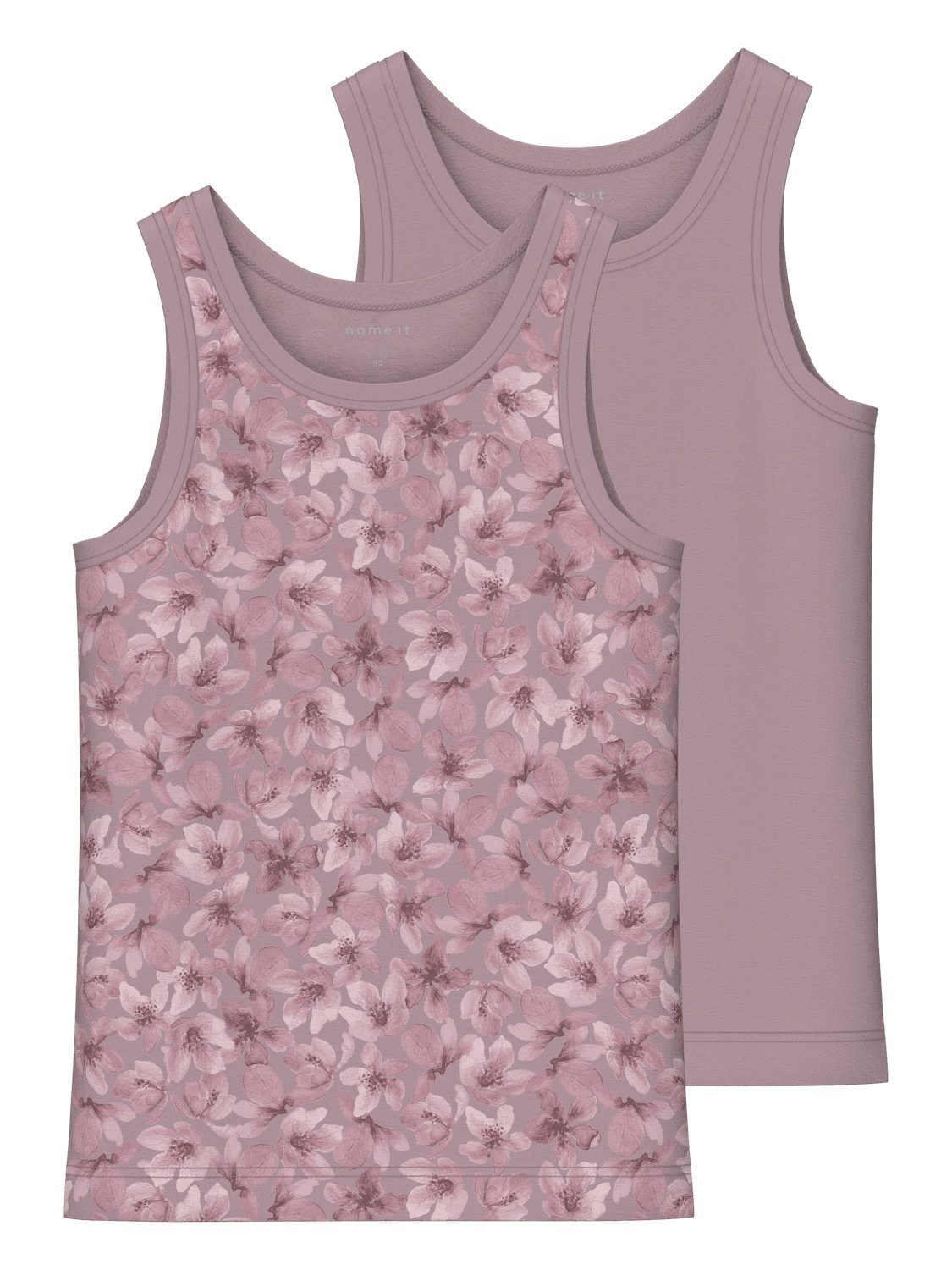 Name It Hemd NMFTANK TOP 2P MAUVE FLOWER NOOS (set, 2 stuks)