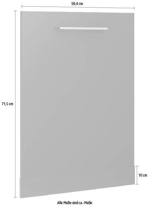 wiho Küchen Frontstrook Cali 60 cm breed, voor volledig integreerbare vaatwasser