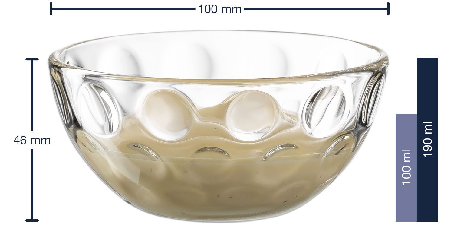 LEONARDO Schaal CUCINA OPTIC, 10 cm, 6-delig set (set, 6-delig)