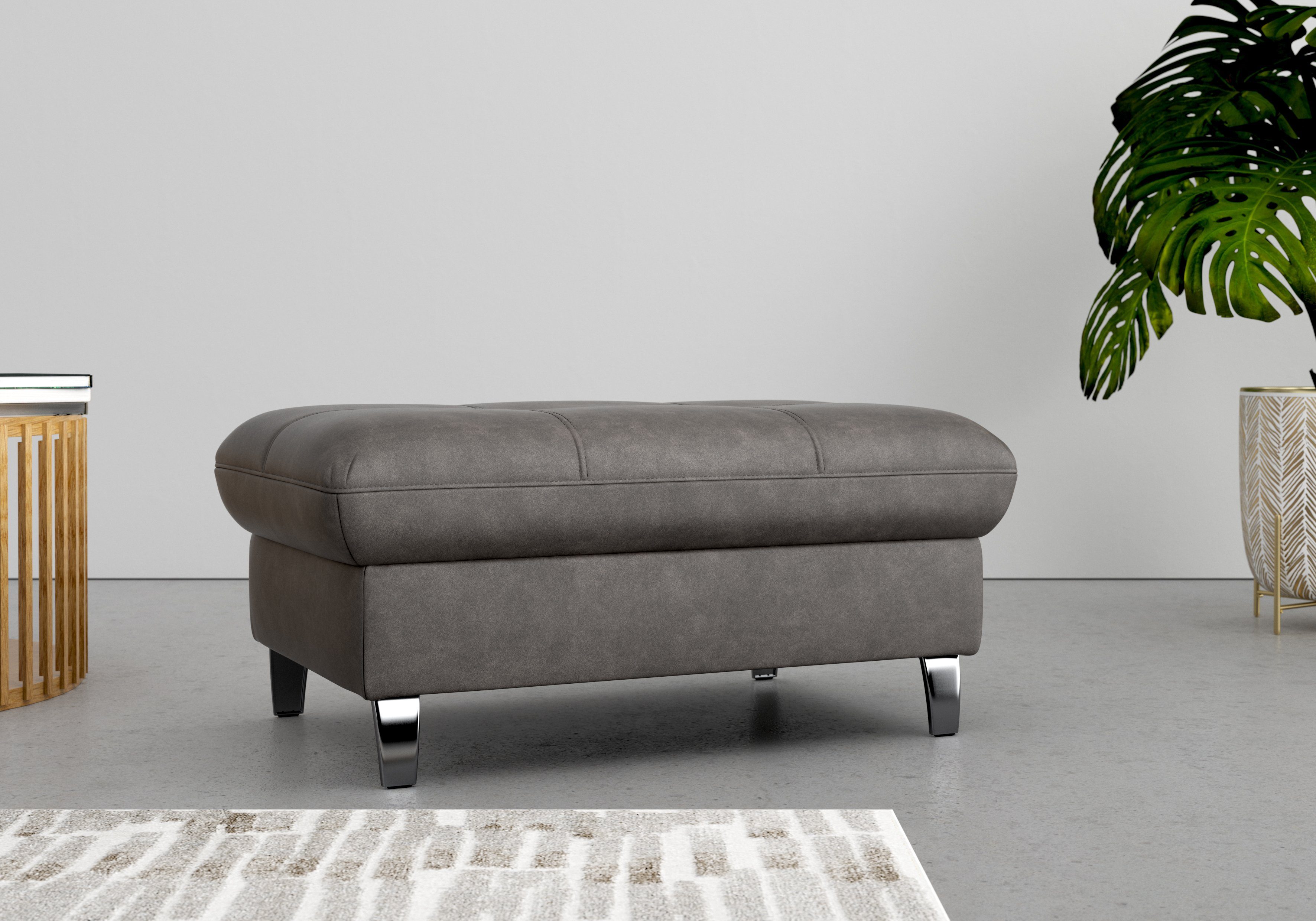 sit&more Hocker met bergruimte Maggiore met bergruimte en moderne metalen poten