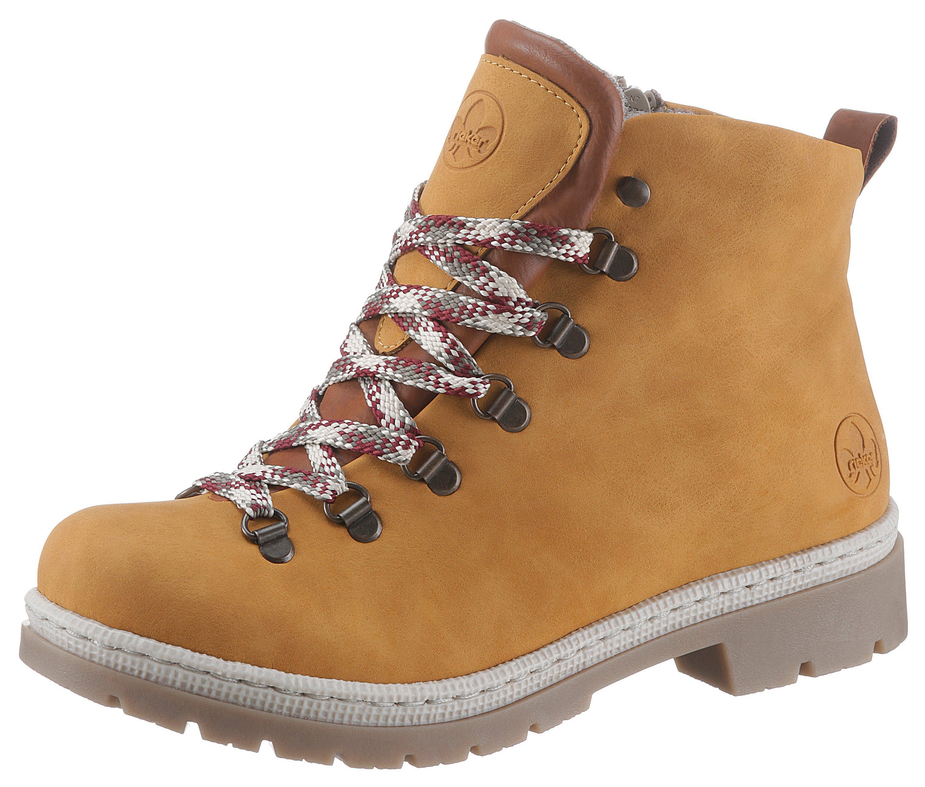 Rieker dames veterboot geel