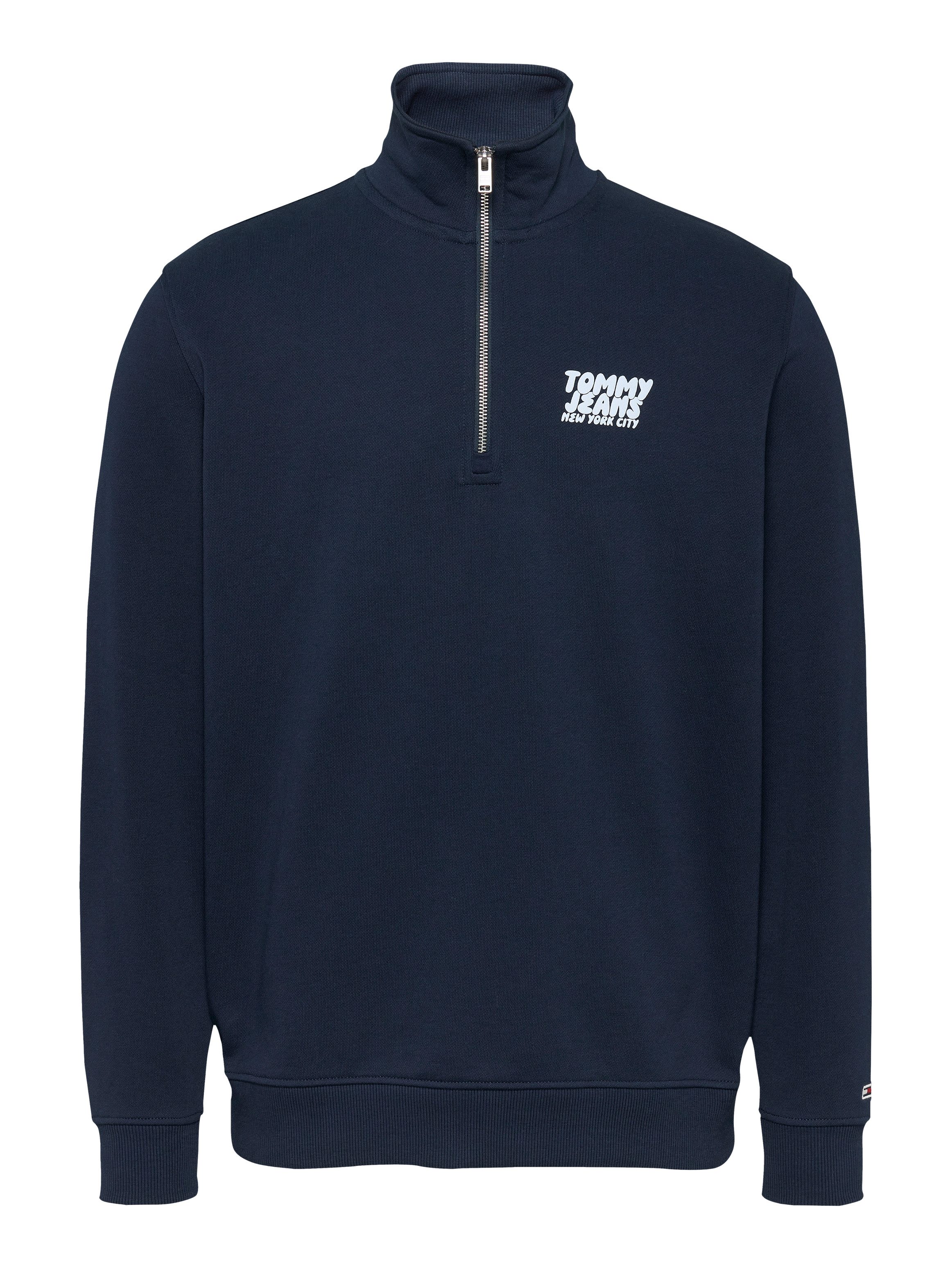 TOMMY JEANS Sweatshirt TJM REG BUBBLE QRTR ZIP FRNT/BCK