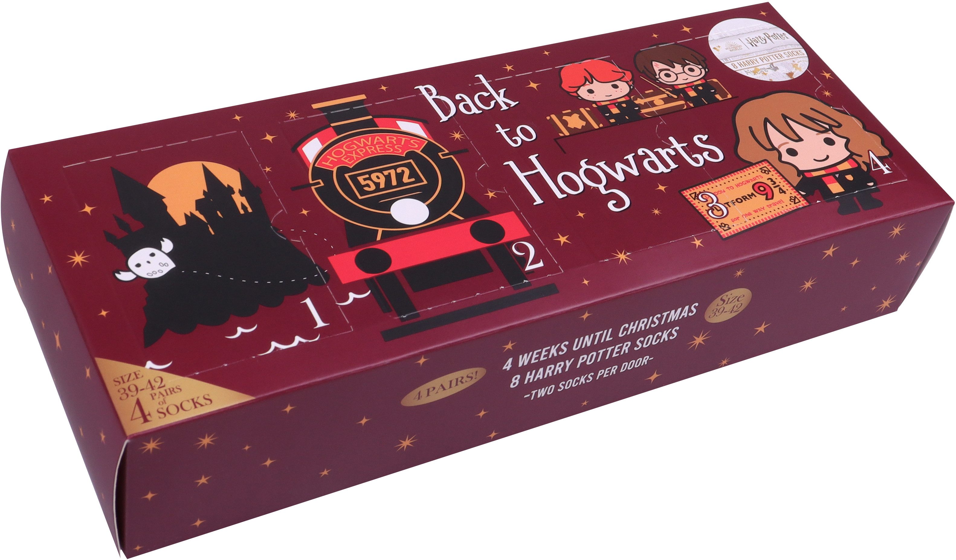 Capelli New York Adventskalender met 4 deurtjes en 4 paar sokken