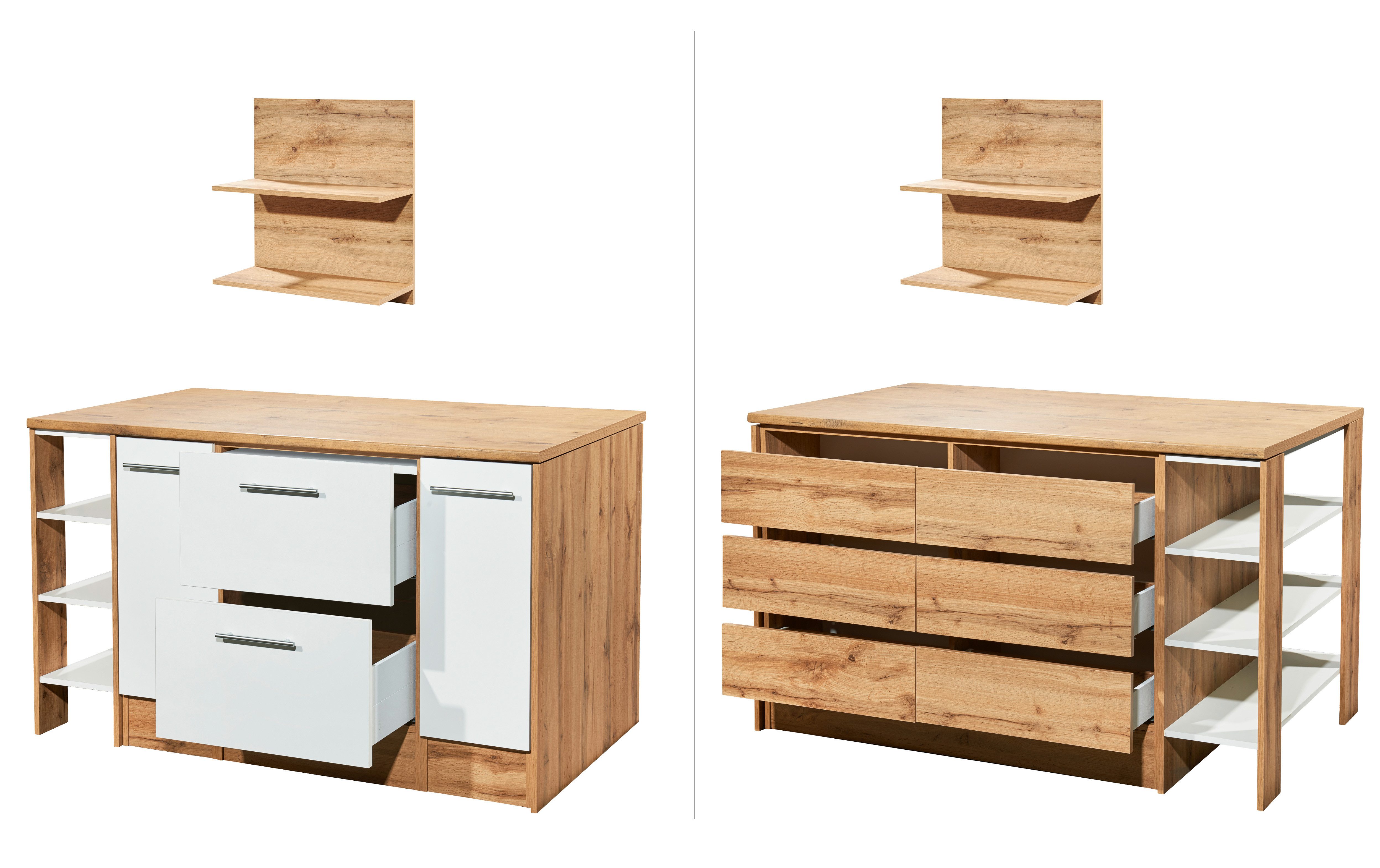 RESPEKTA Kookeiland HILDE Breedte 150 cm, incl. wandplank