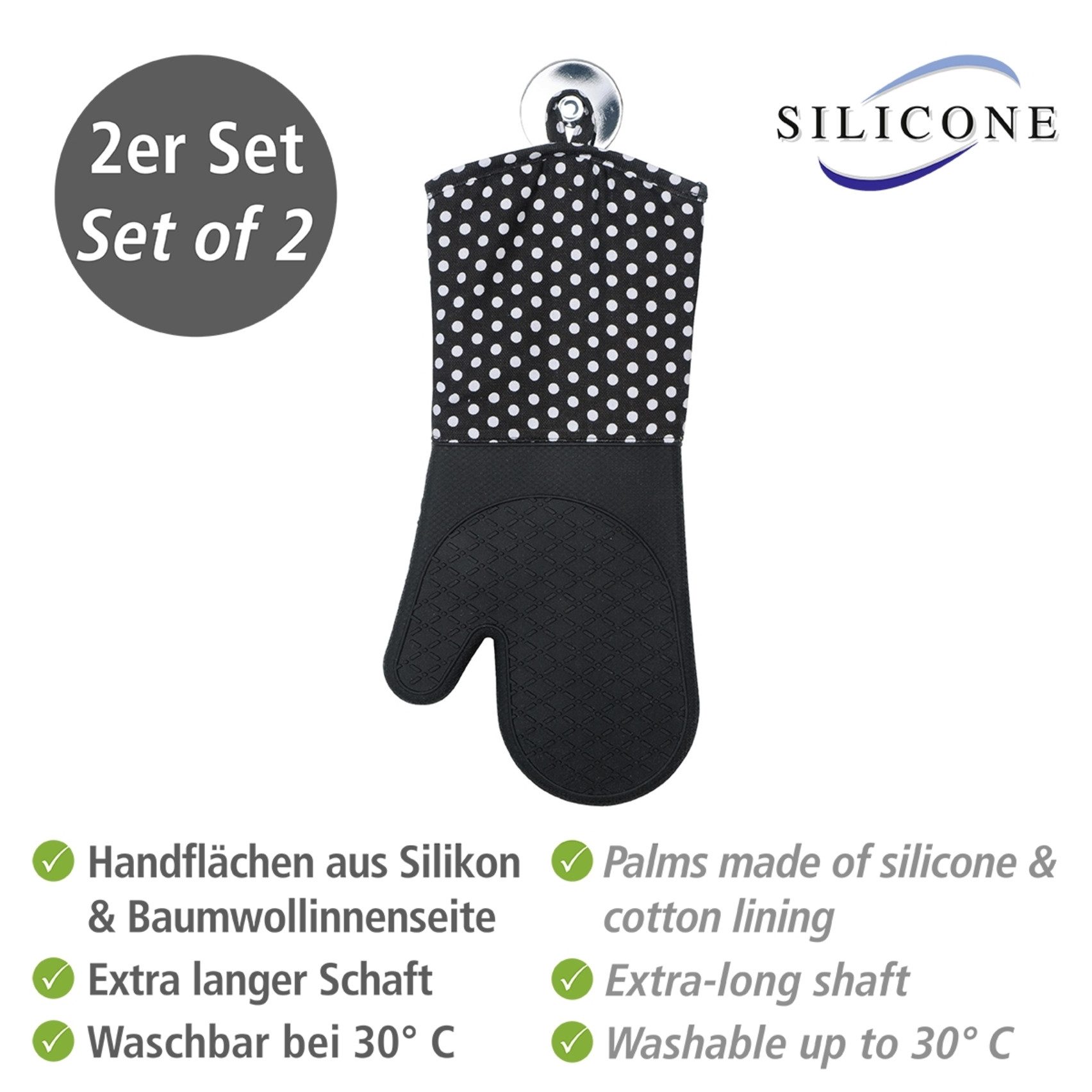 WENKO Ovenwanten Model Silicoon gemaakt van siliconen (set, 2-delig)