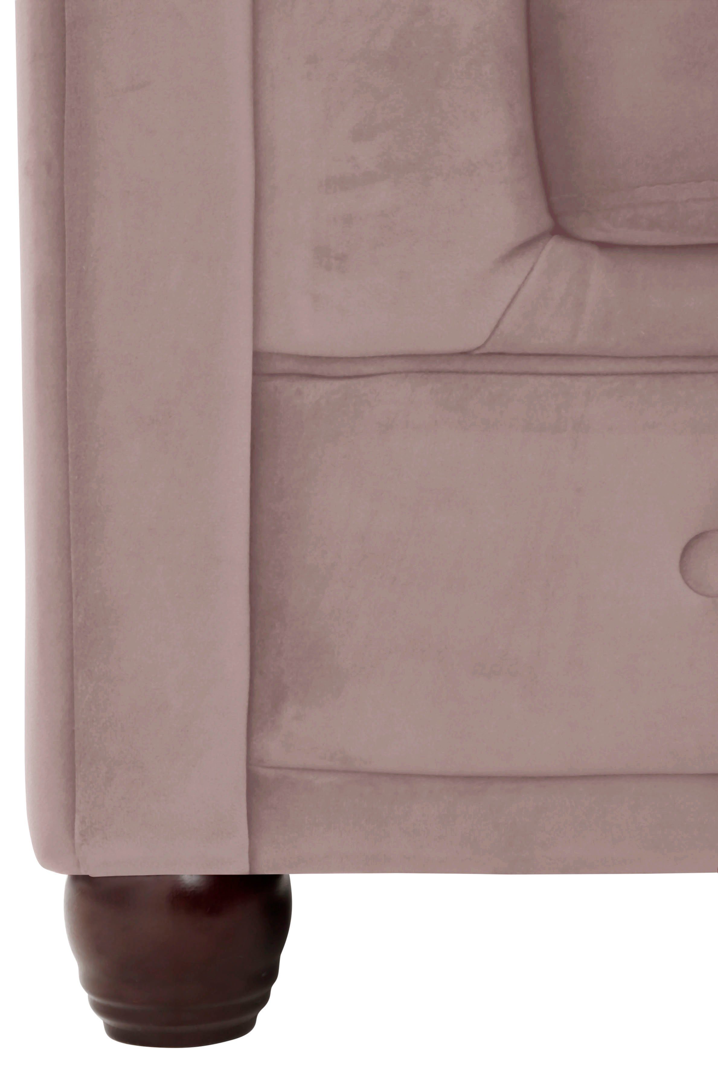 Home affaire Chesterfield-bank New Castle L-vorm hoogwaardige capitonnage in chesterfield-design, bxdxh: 255(171x72)