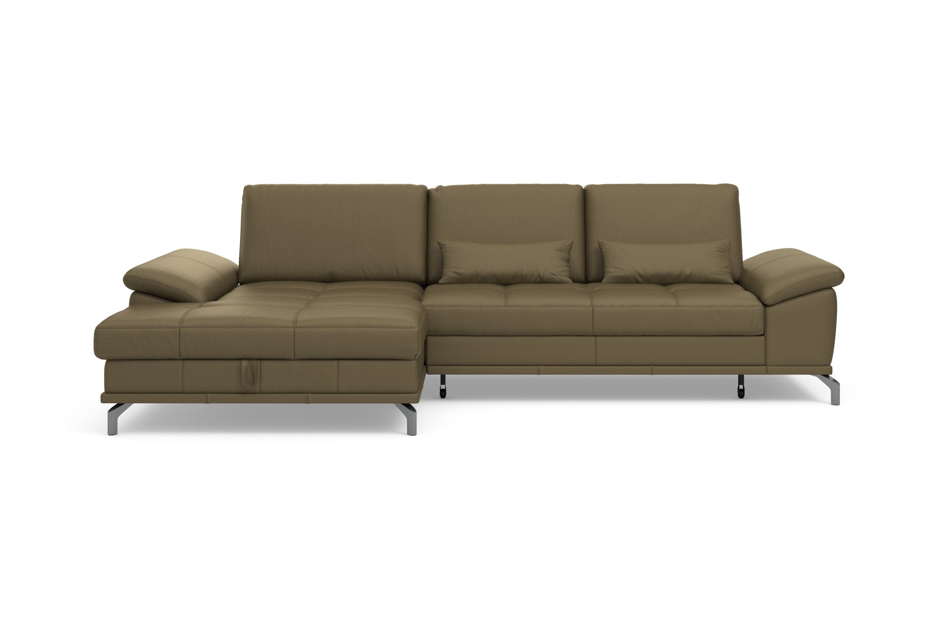 Places of Style Hoekbank Costello L-vorm, met zitdiepteverstelling, armleuningverstelling en