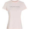 calvin klein performance t-shirt wo - ss t-shirt met calvin klein-logo-opschrift roze