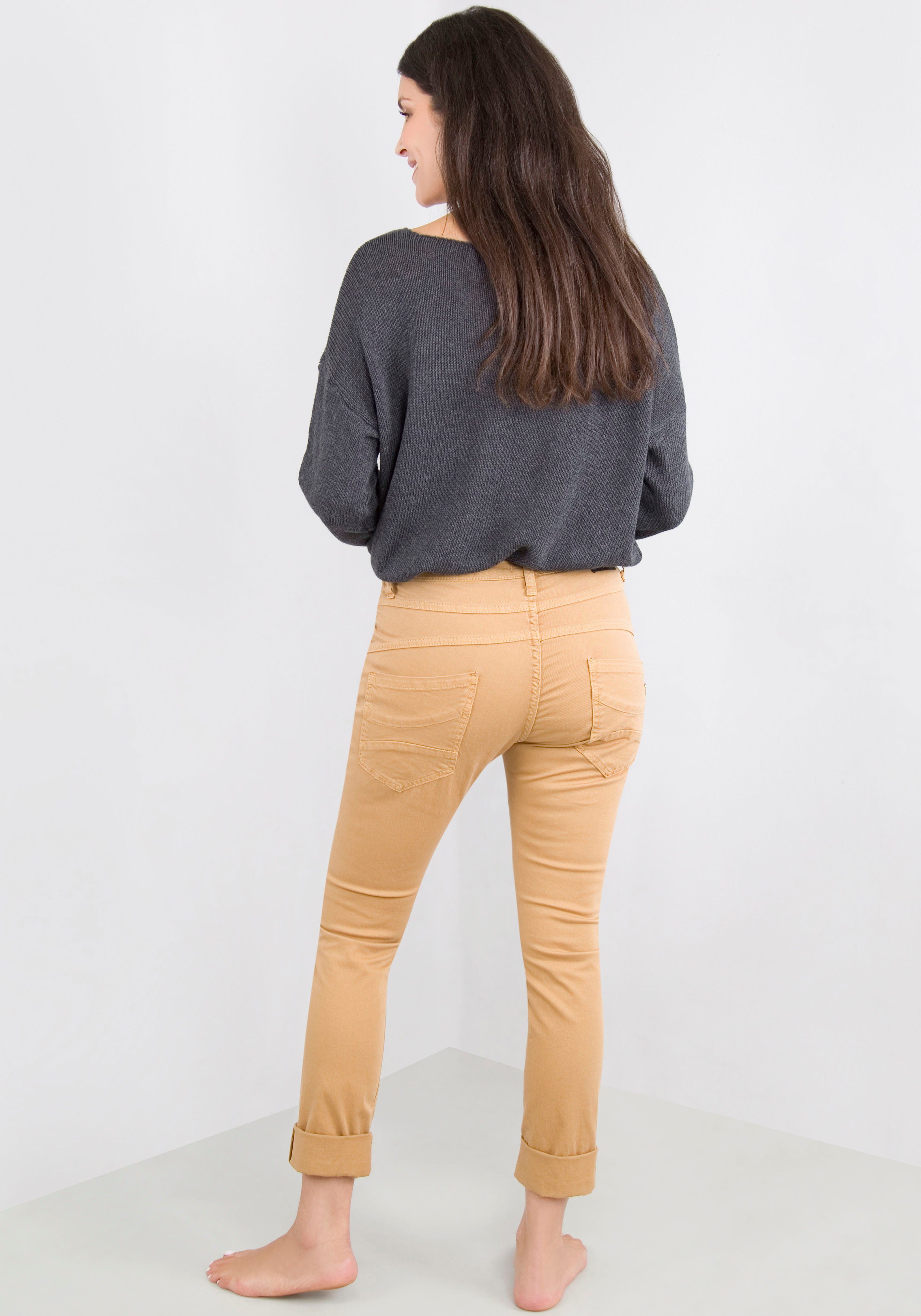 Please Jeans Skinnybroek Met bijzondere knoopsluiting