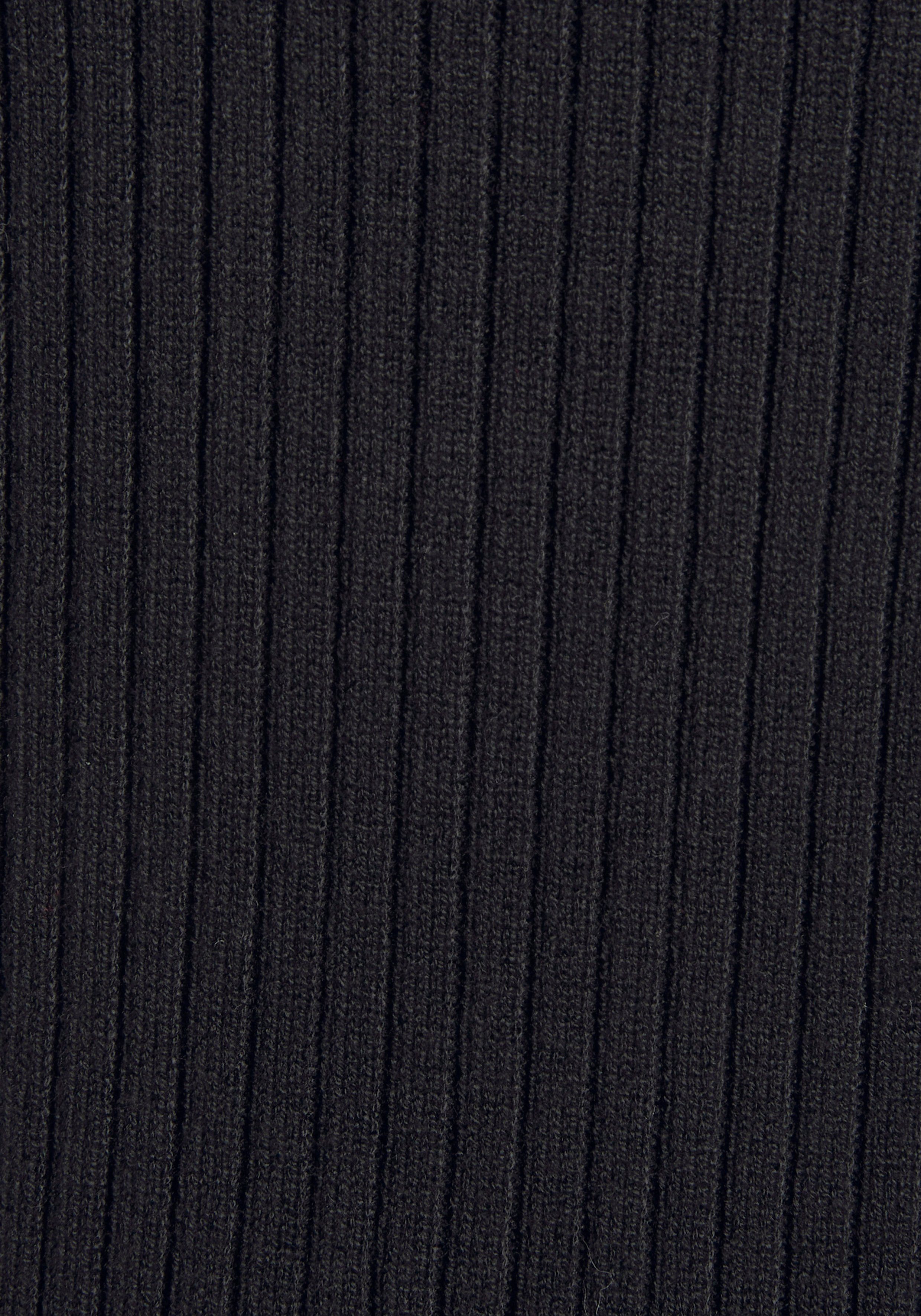 Lascana Trui met korte mouwen met ribstructuur figuuraccentuerende gebreide trui basic