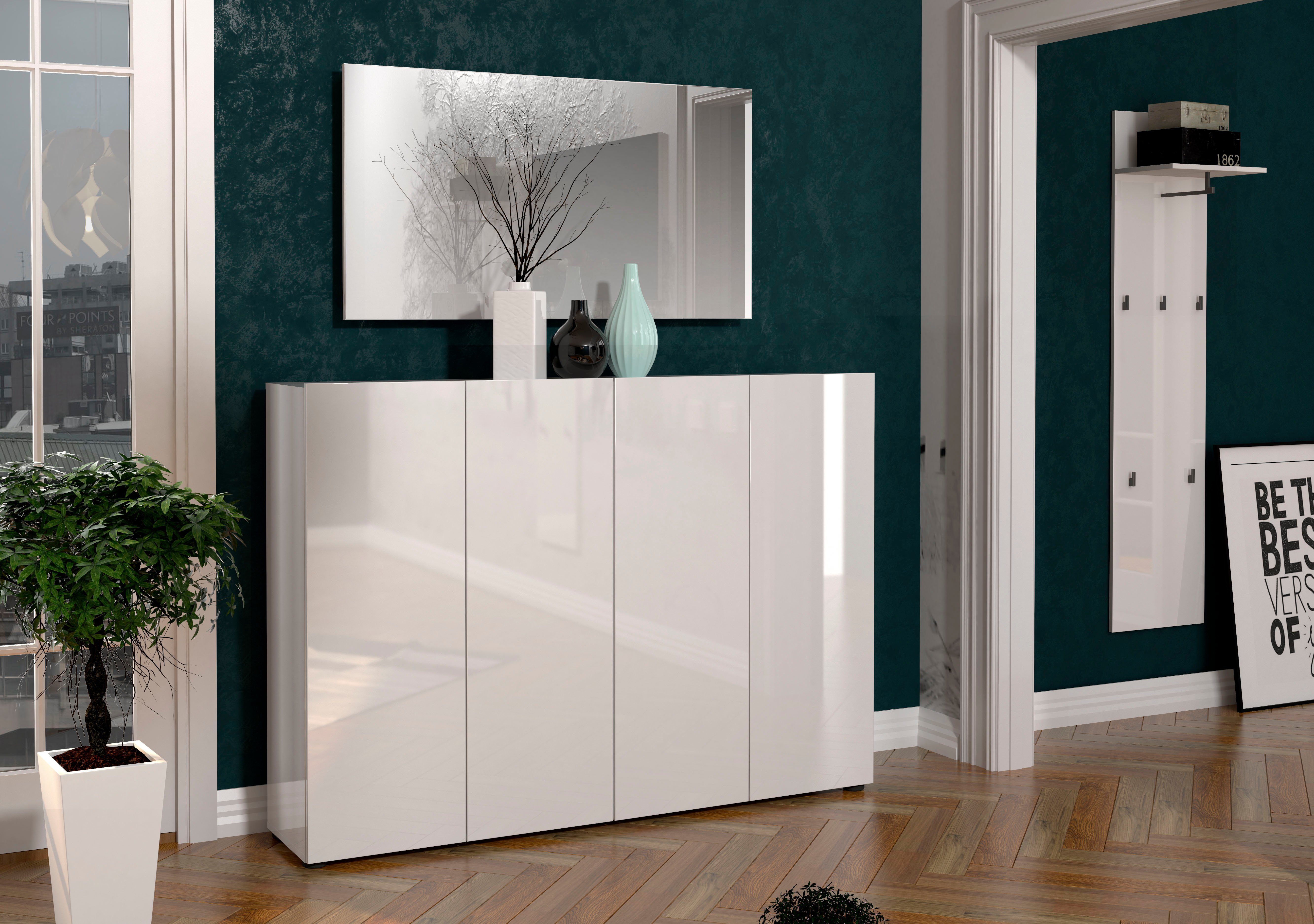 INOSIGN Schoenenkast Mister Breedte 160 cm, 4 deuren, hoogglanslak
