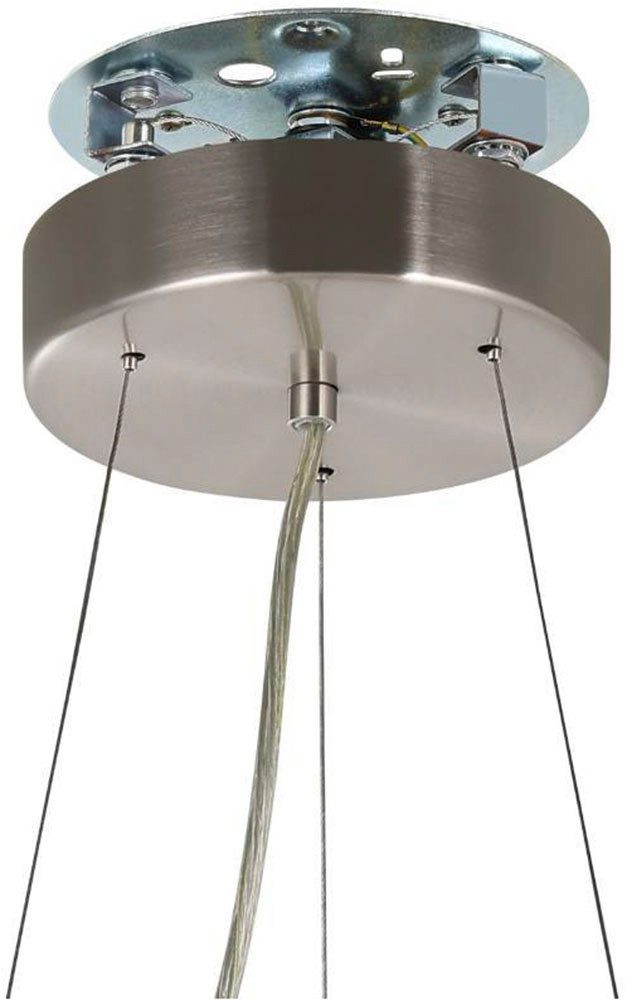 EGLO Hanglamp MASERLO hanglamp, zwart, goud, zilver, stof, elegant, modern Textiel hanglamp zwart/goudkleur, van staal en stof, E27, Ø53 cm