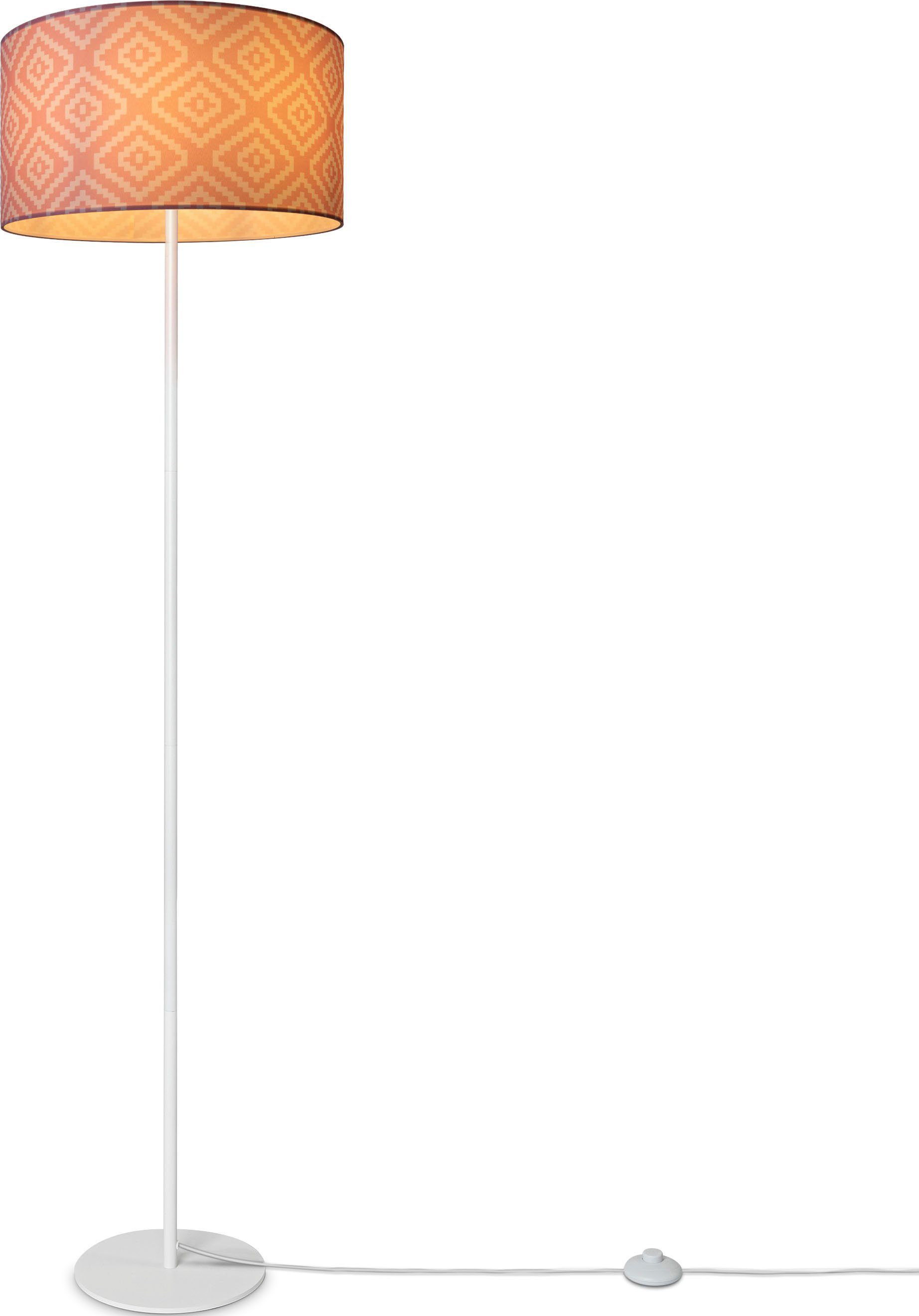 Paco Home Staande lamp Luca Stella Vloerlamp stoffen lampenkap retro vintage E27 textielkap