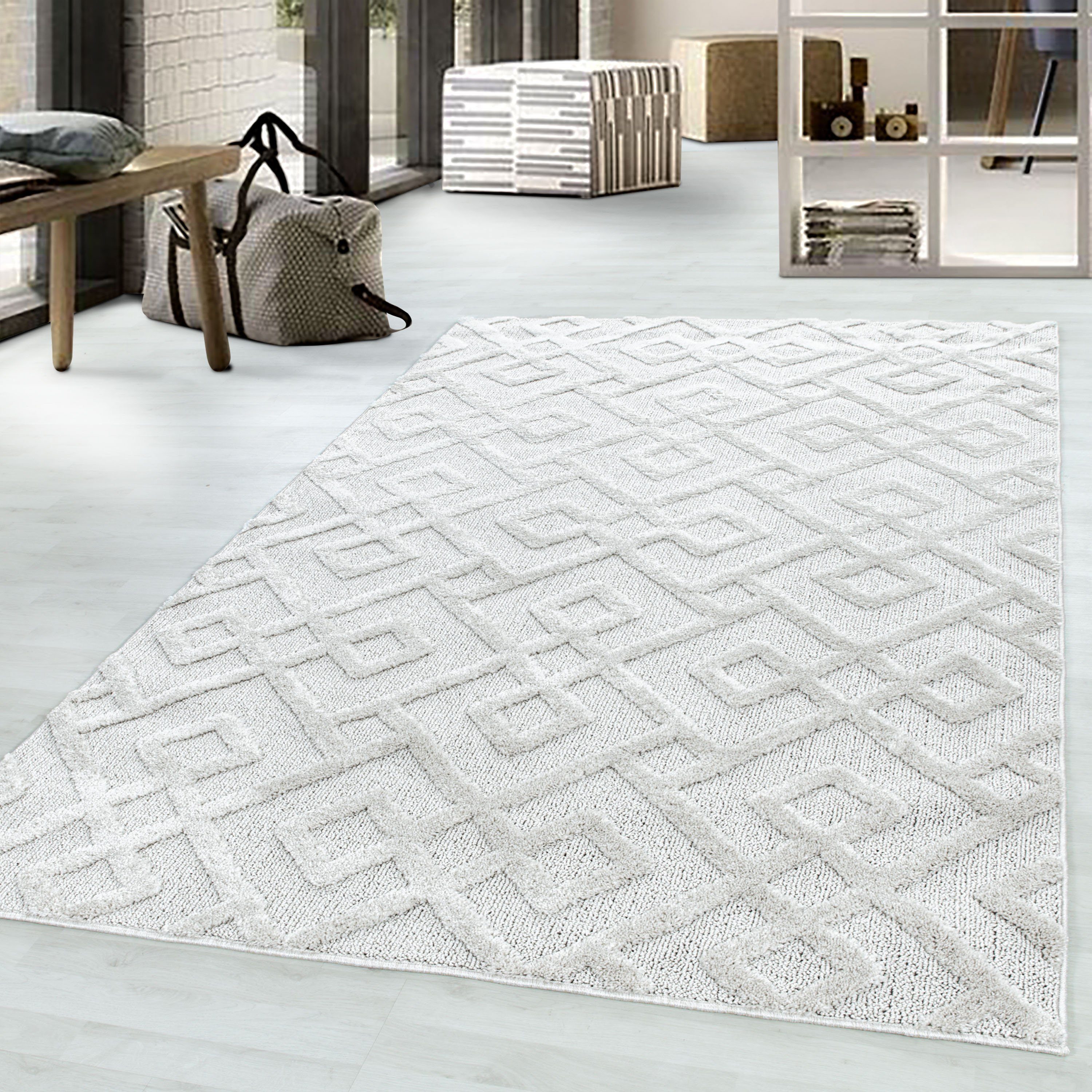 Ayyildiz Teppiche Vloerkleed PISA 4708 moderne vloerkleden maat 280 cm x 370 cm x 20 mm beige