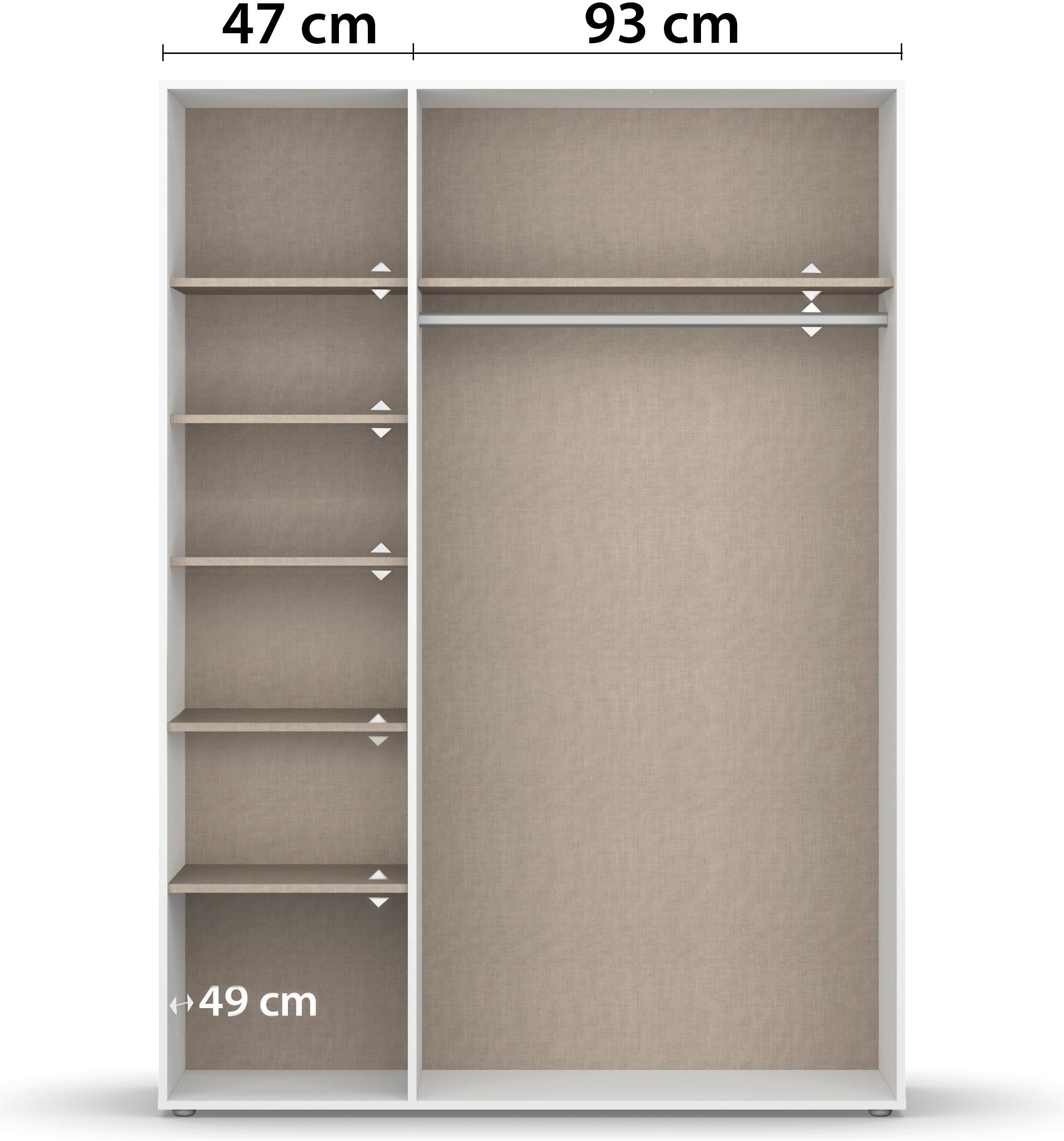 rauch Draaideurkast Kledingkast Kast Garderobe Wasmand NABILA veel Opbergruimte in 2 breedtes met push-to-open functie bestseller made in germany