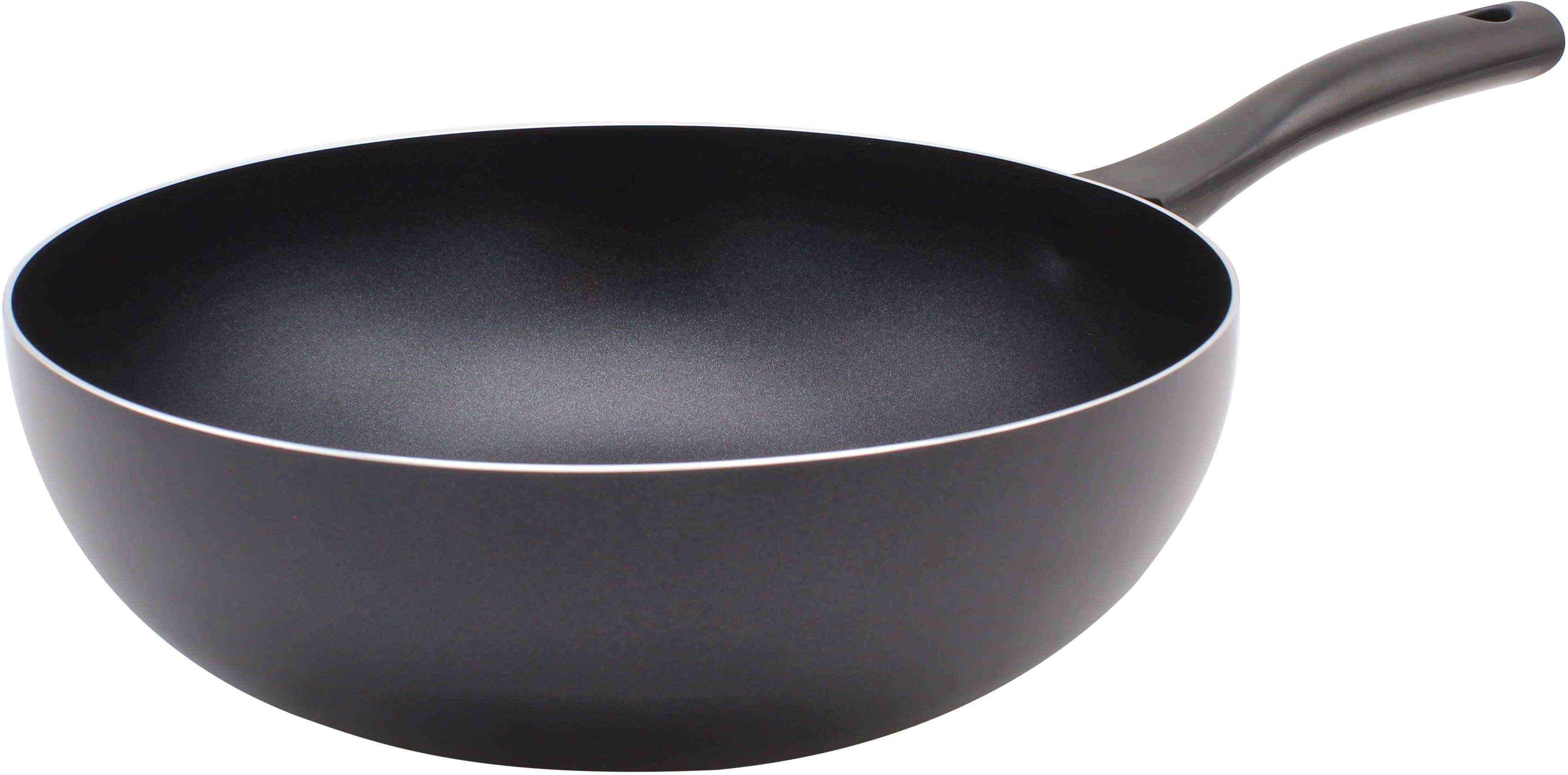 Krüger Wok Aluminium wokpan, 28 cm voor inductiekookvelden geschikt (1-delig)