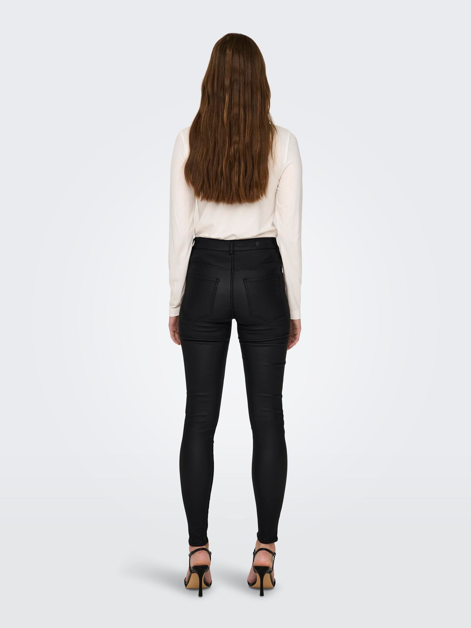 JDY Imitatieleren broek JDYNEWTHUNDER COATED HIGH SKN PNT NOOS