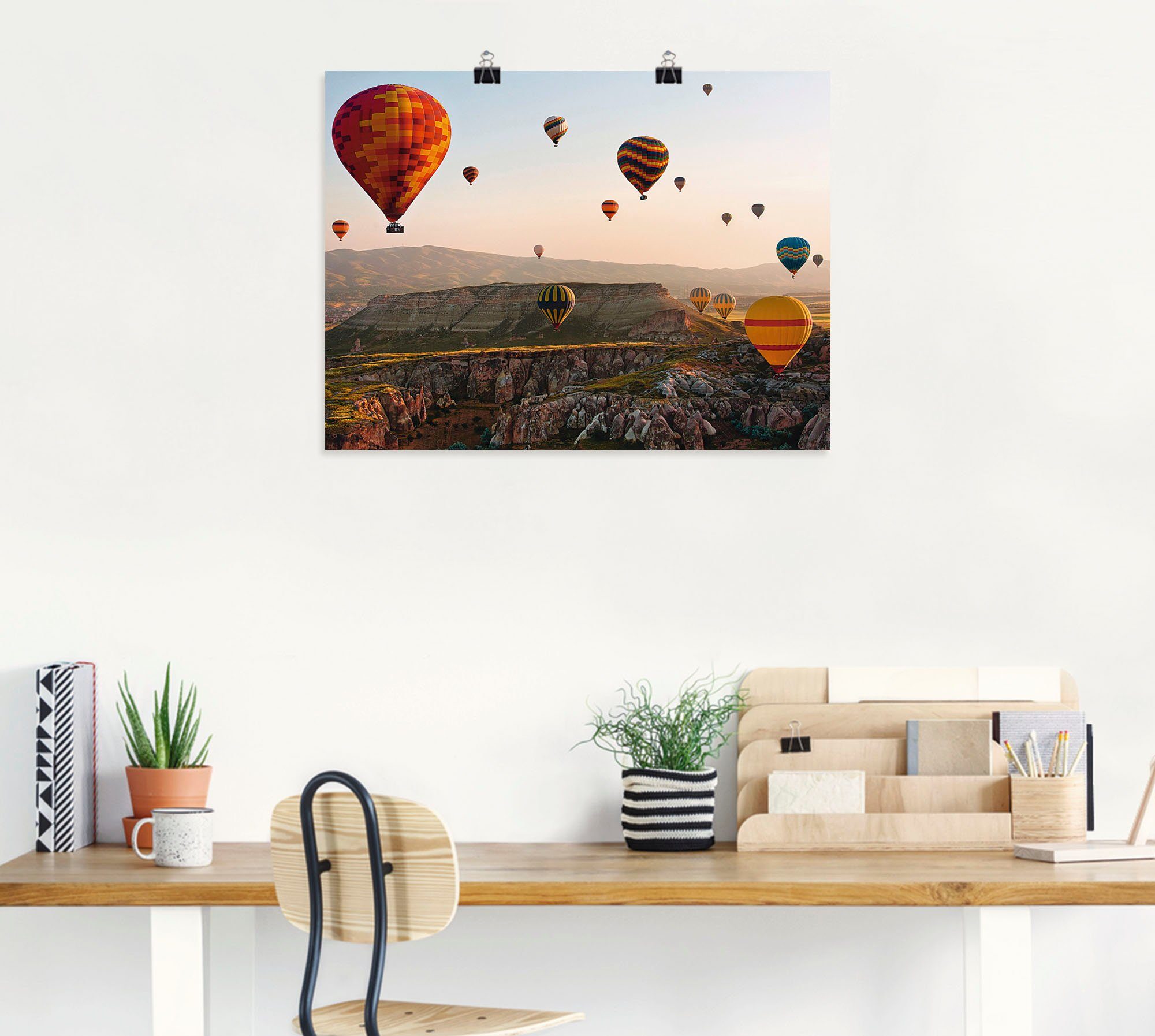 Artland Artprint Ballonvaart in Cappadocië als artprint op linnen, poster in verschillende formaten maten