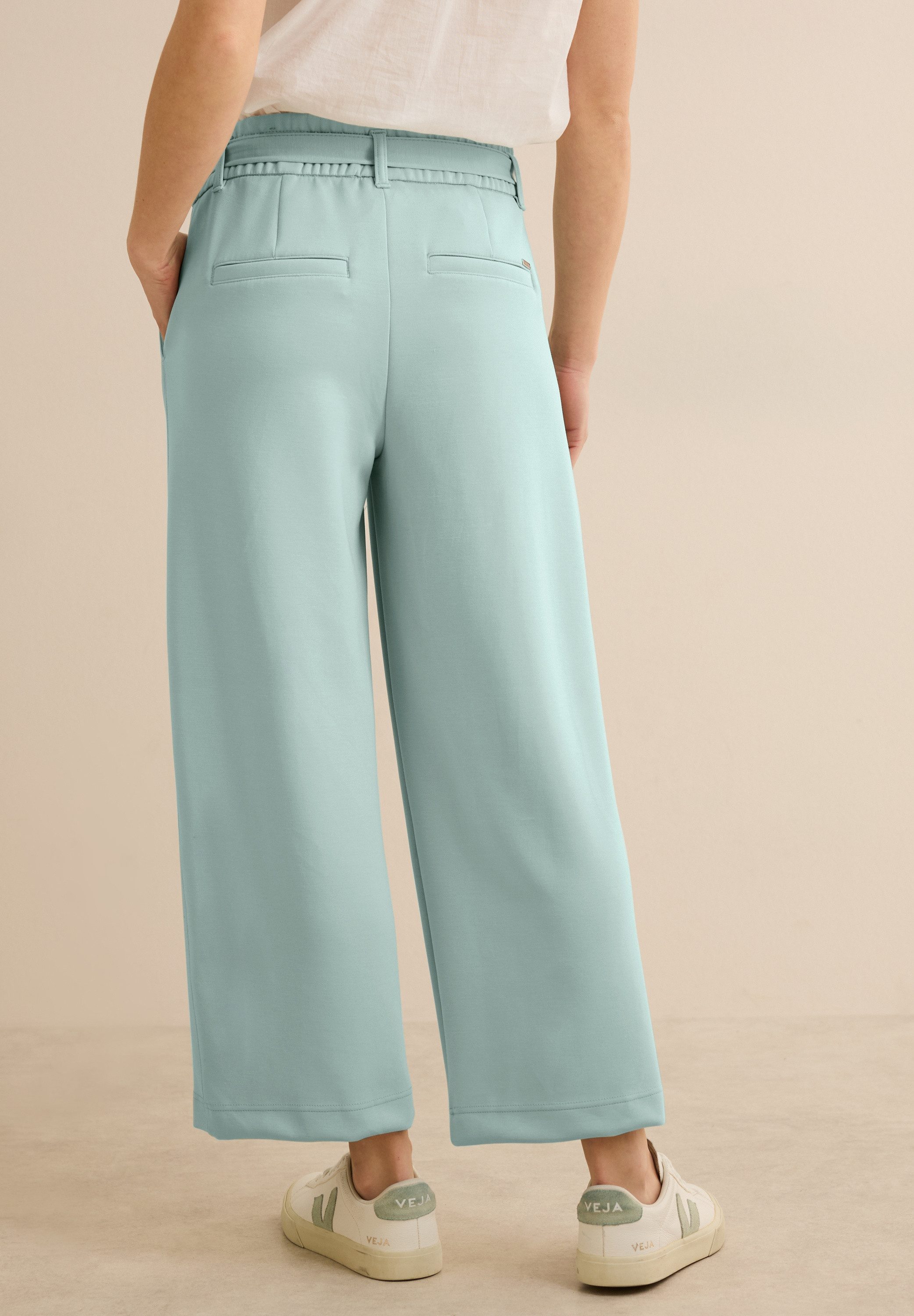 Cecil Stoffen broek Style Neele met bindgordel en elastische taille