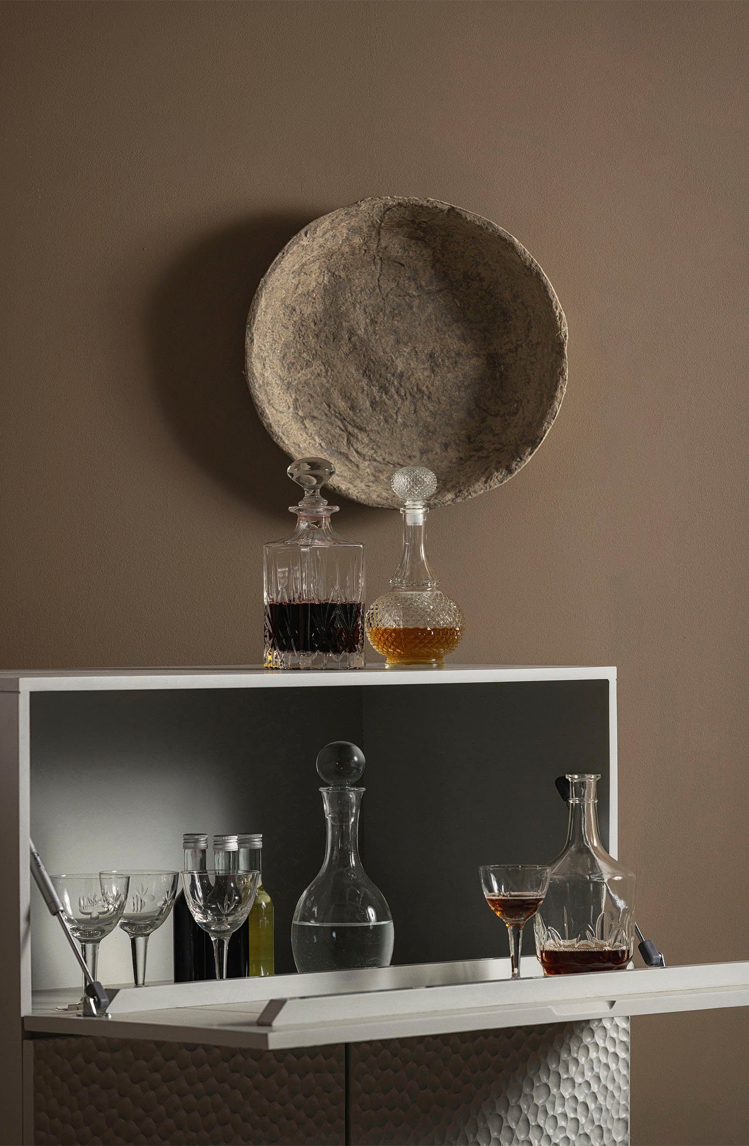 WOOOD Barmeubel Carve met grafische patronen, breedte 90 cm