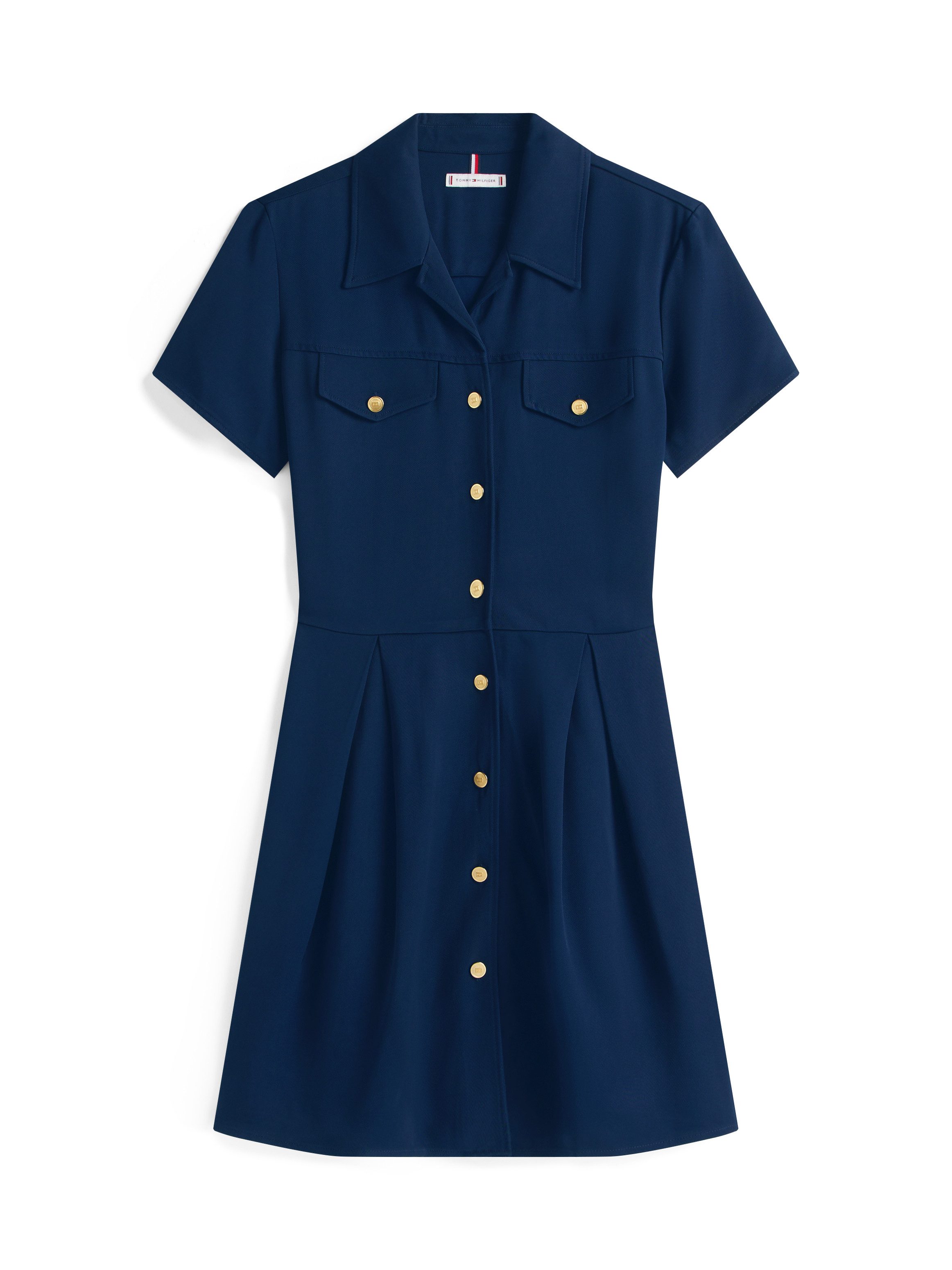 Tommy Hilfiger Jurk met overhemdkraag VIS TWILL S/S F&F MINI DRESS