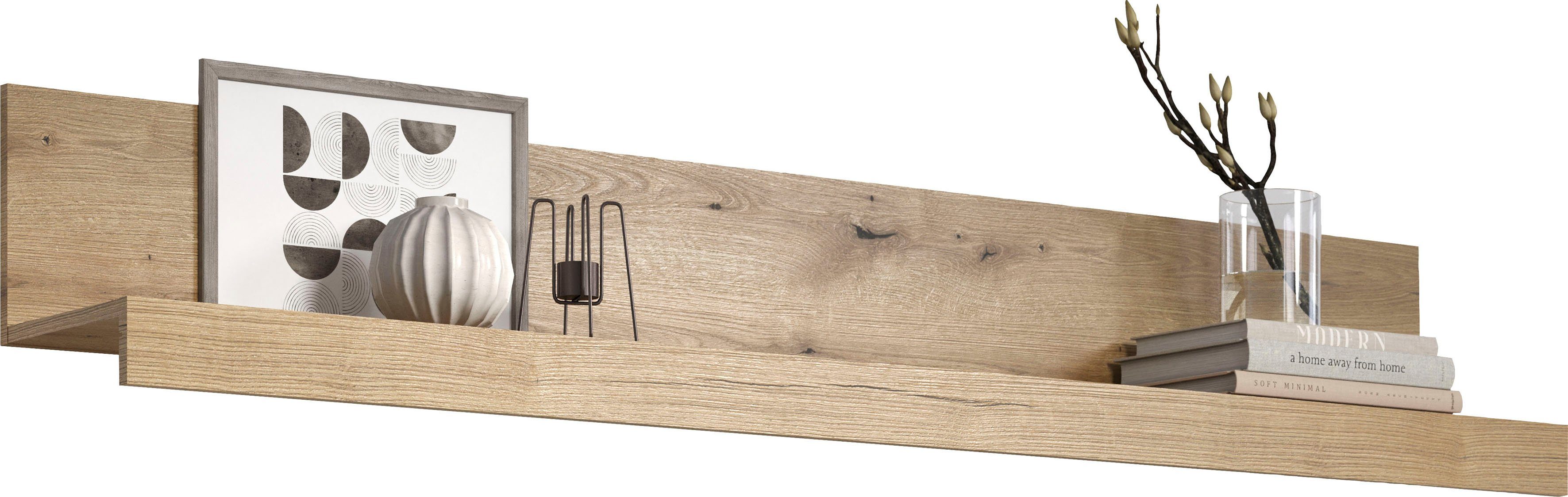 Home affaire Wandplank Gent Ideaal voor decoraties - gemonteerd (B/D/H): 180x26x31 cm (1 stuk)