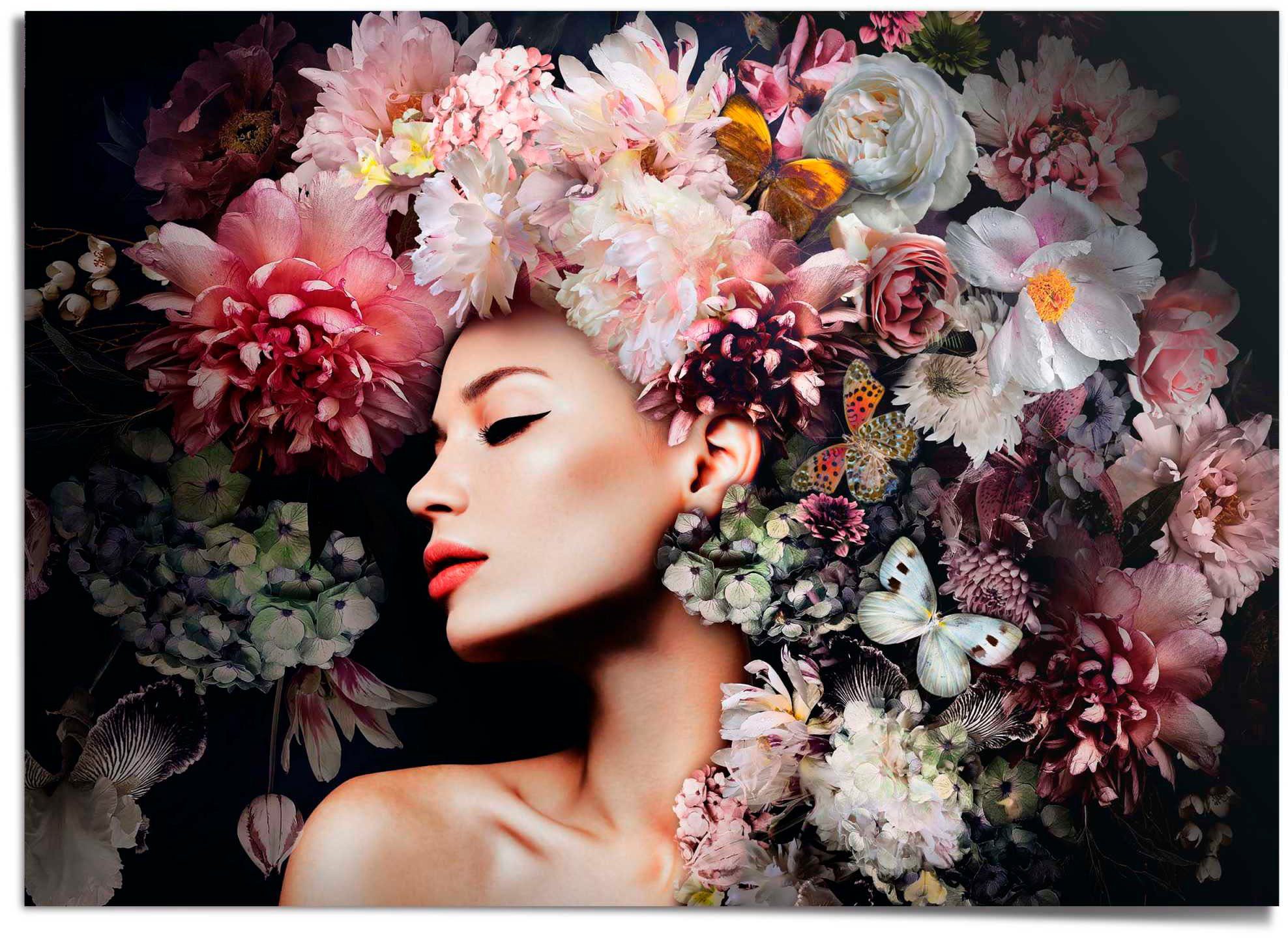 Reinders! Poster Vrouw met bloemenhoed