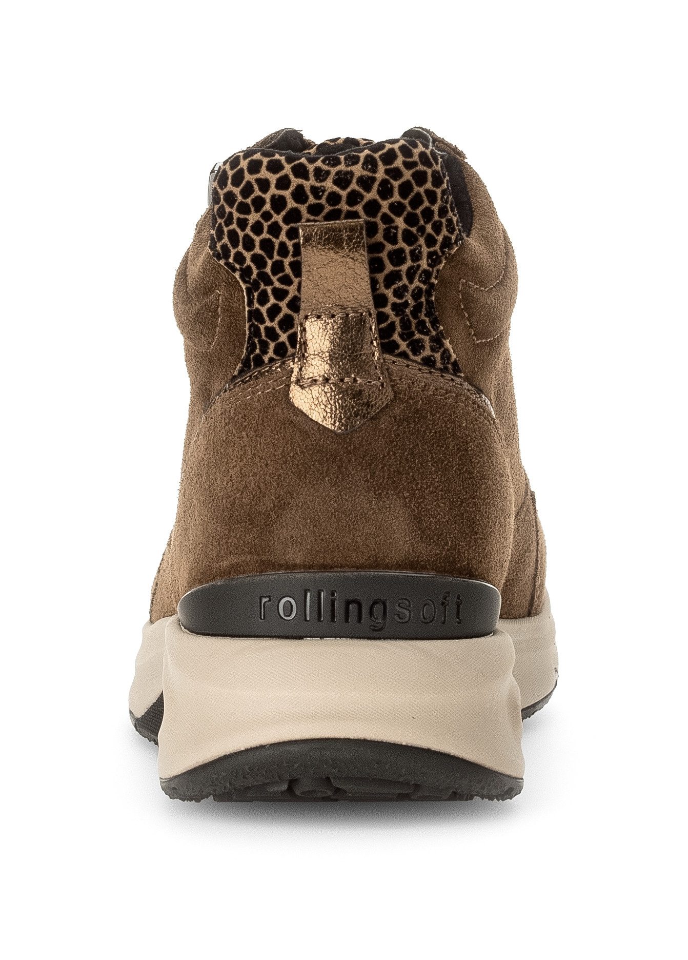 Gabor Rollingsoft Sneakers met sleehak , vrijetijdsschoen, veterschoen, veterschoenen met uitneembare binnenzool