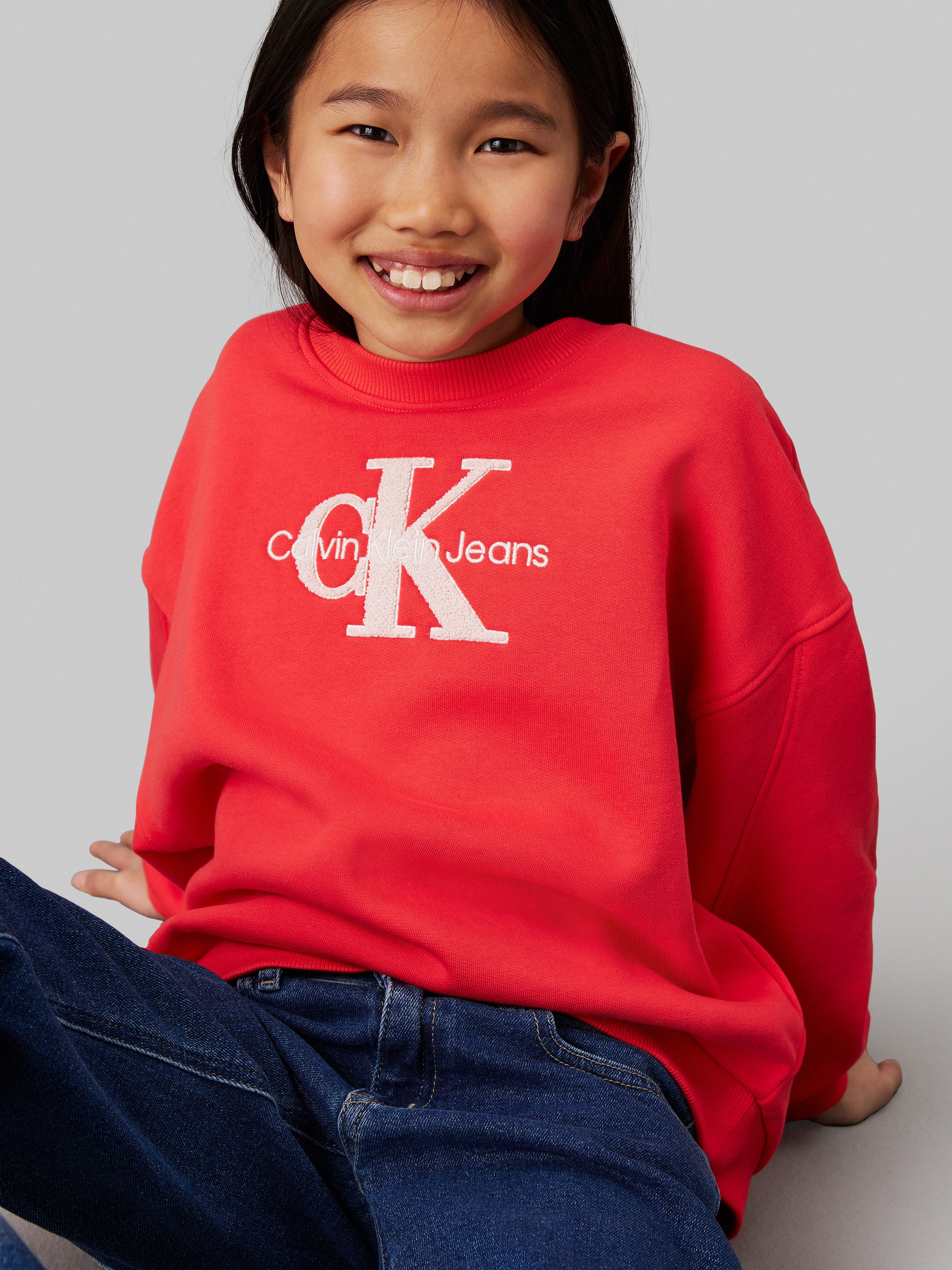 Calvin Klein Sweatshirt Teddy Monologo Fleece Cn