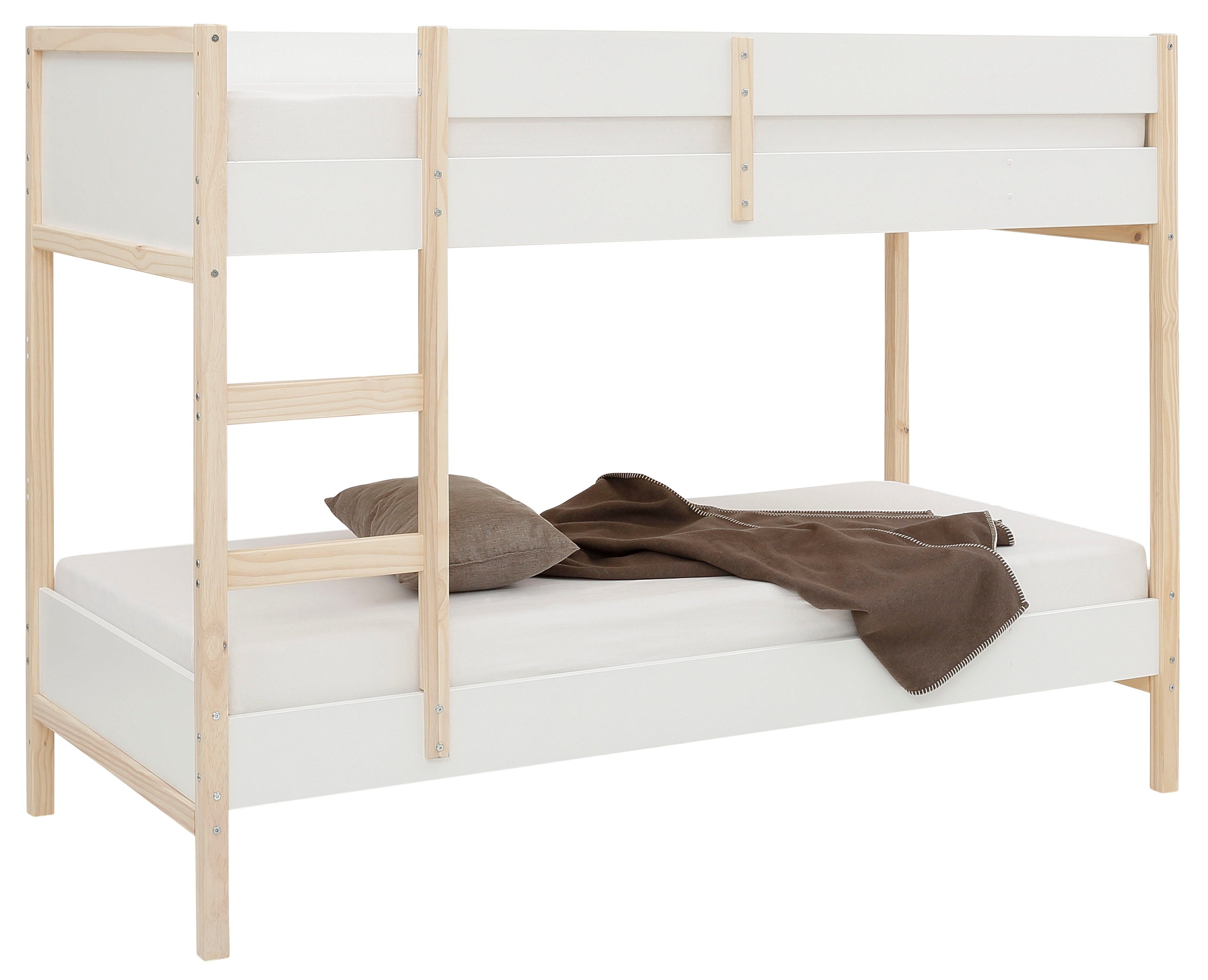 Lüttenhütt Stapelbed Janne Grenenhout, stapelbed, inclusief houten ladder, ligoppervlak 90x200 cm